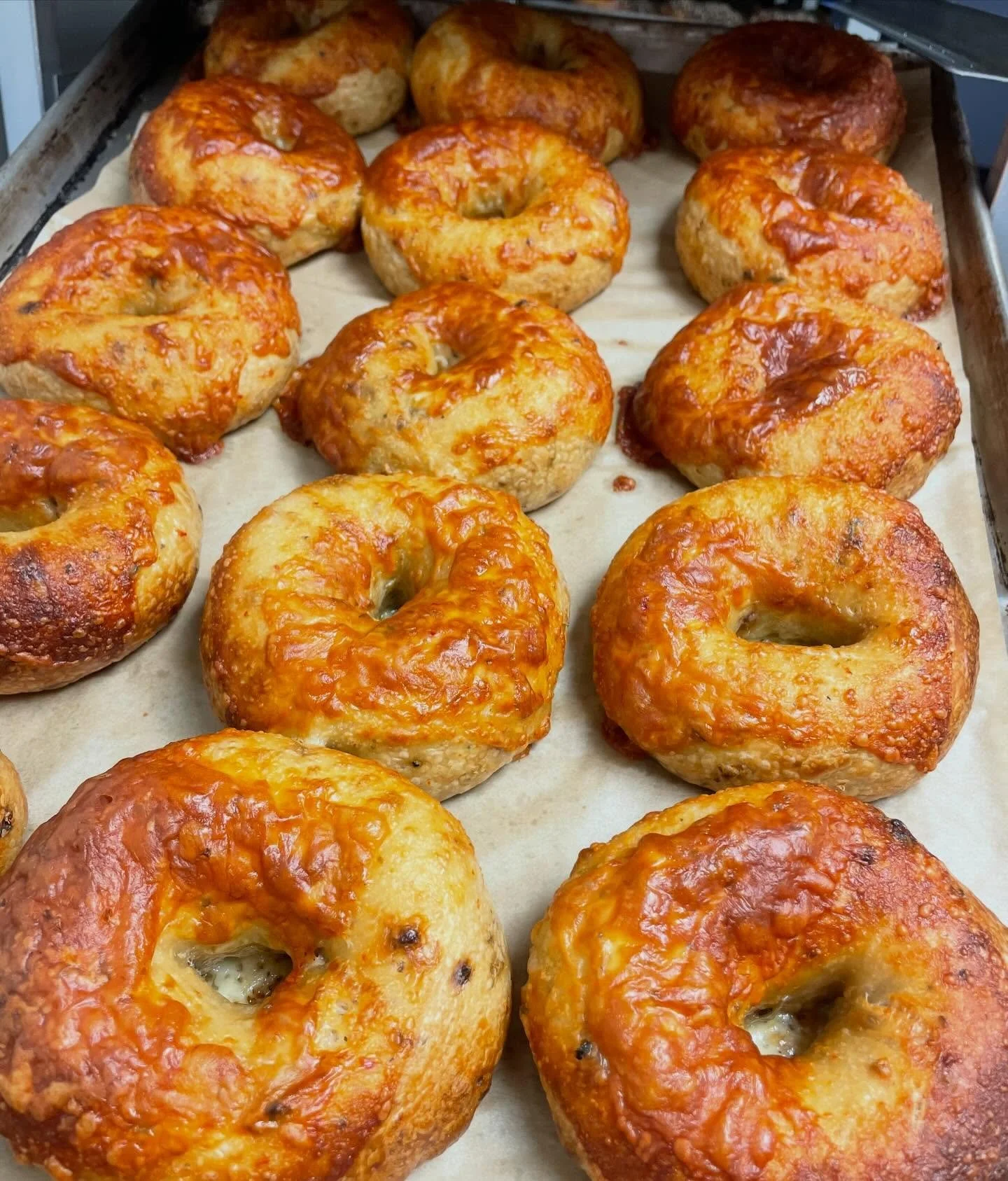 It&rsquo;s freezing, warm up with our signature Bagel of the Day: PepperJack Jalape&ntilde;o! 

Topped with PepperJack cheese with bell pepper and jalape&ntilde;os tucked inside. A little cheesy, a little spicy 🌶️