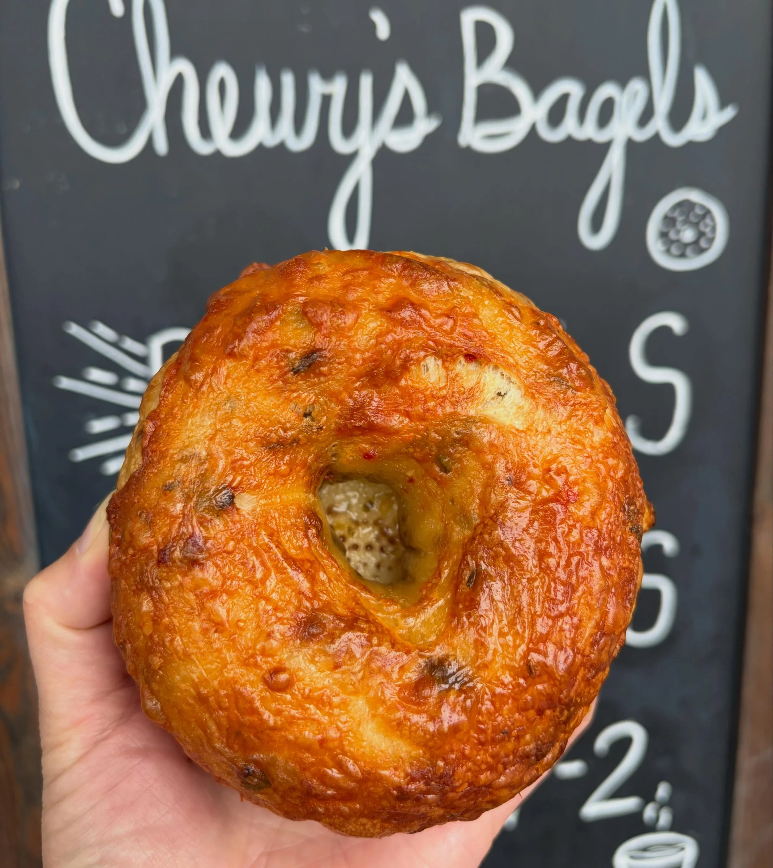 Come perk up your mid week slump with Wednesday&rsquo;s specialty bagel of the day, PepperJack Jalape&ntilde;o. 

It&rsquo;s a tiny bit spicy, topped with pepper jack cheese and filled with a jalape&ntilde;o spice blend.