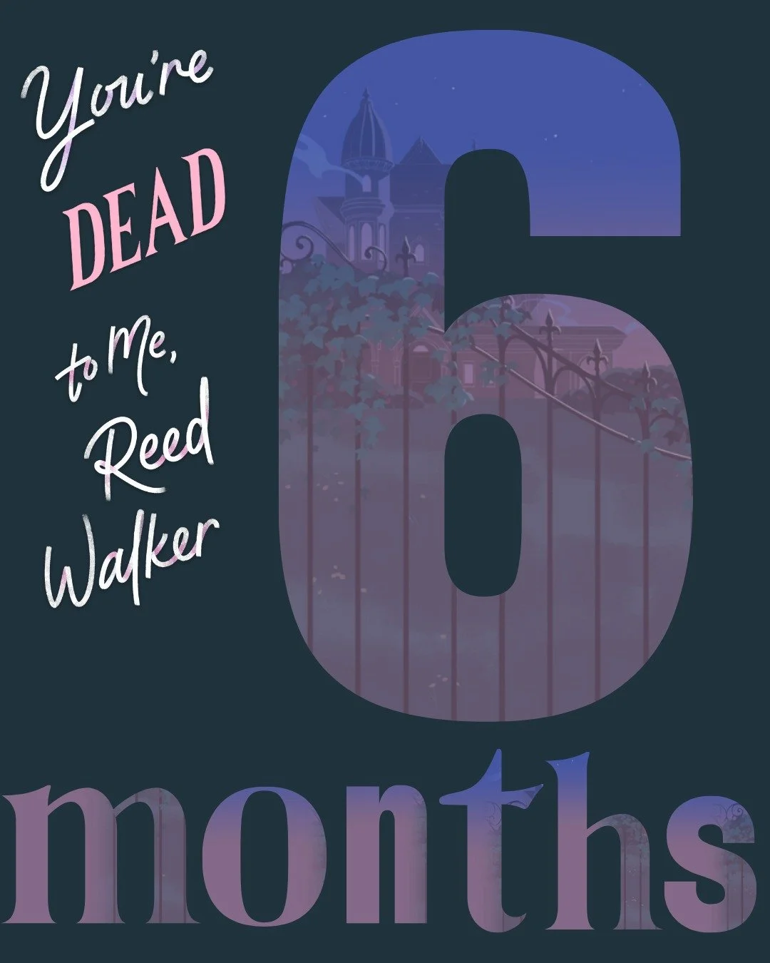 Somehow today marks six months out before my debut supernatural romcom YOU'RE DEAD TO ME, REED WALKER hits shelves on May 5th 2026! 

It feels like forever from now and yet I'm sure the days will pass in a blink. 

With six months to go, swipe for si