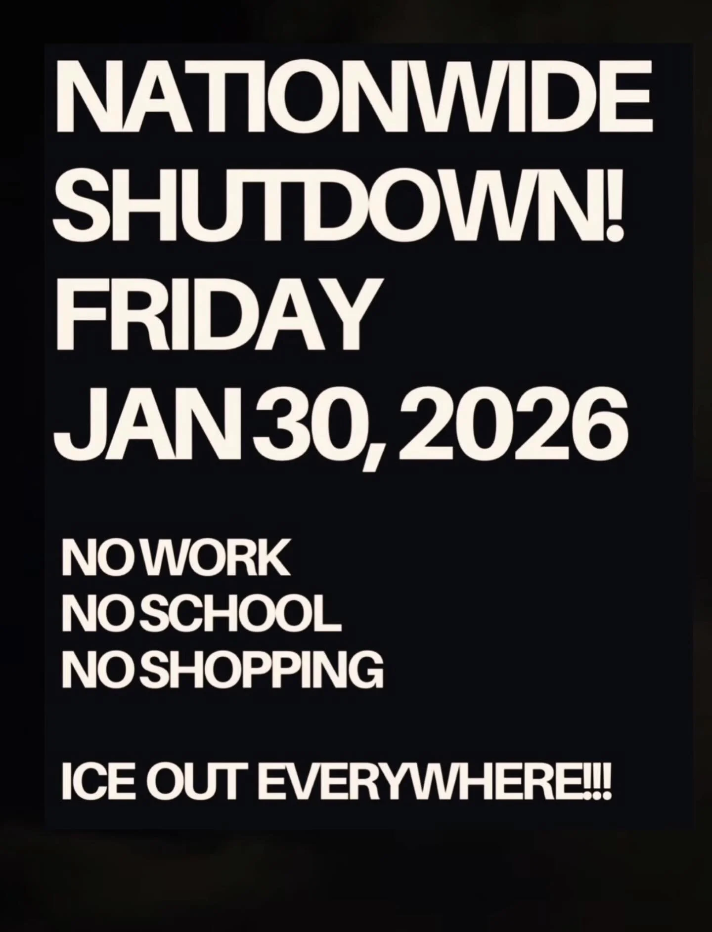 Mark your calendars, friends. 

It&rsquo;s time to get loud and show up in numbers they cannot deny.

No work, no school, no shopping. No funding for ICE/ DHS in the appropriations bill.