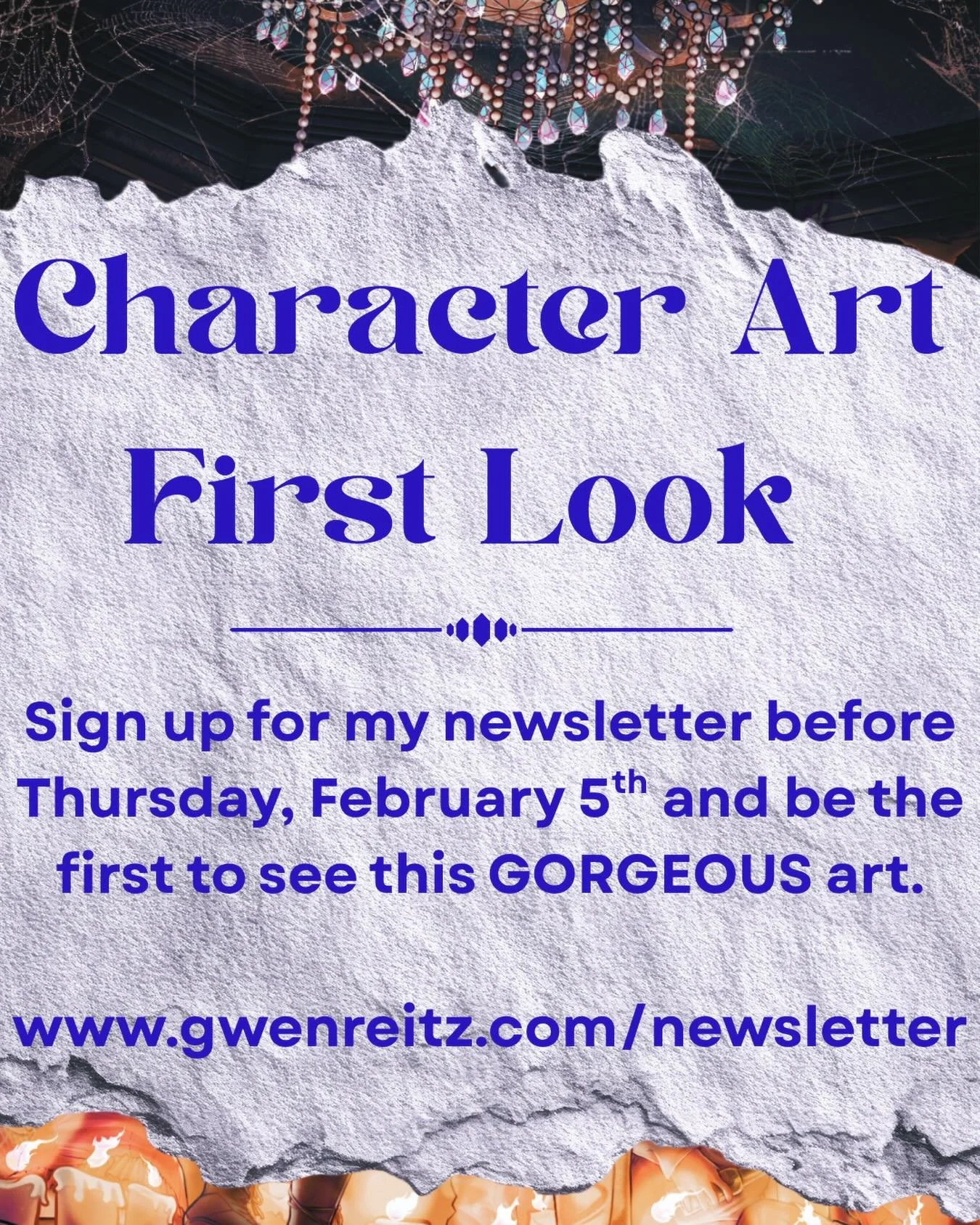 ✨ Big news! ✨

My reader newsletter drops this Thursday at 9am Eastern, and it features the absolutely STUNNING character art of Tessa and Reed from the incredibly talented Emi @Emsdrawsthings 🖤 
 
Make sure you&rsquo;re subscribed before Thursday m