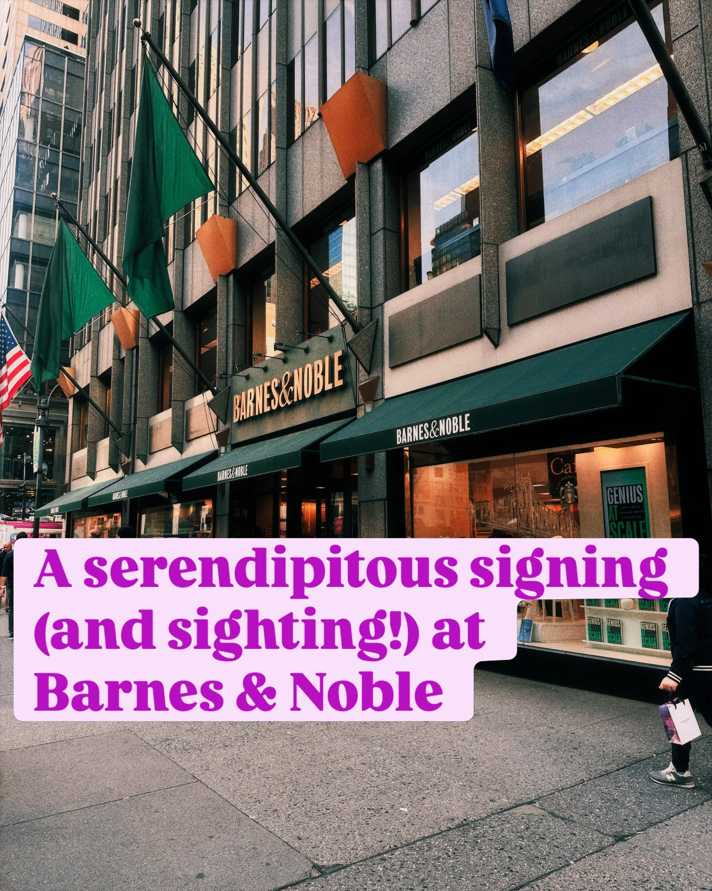 Of all the gin joints in all the world&hellip; ✨📚

I dropped by Barnes &amp; Noble on 5th Ave @bnfifthavenue in NYC yesterday and randomly and serendipitously bumped into my fellow 2026 debut author @kaitlynabdou visiting town for the day! What are 