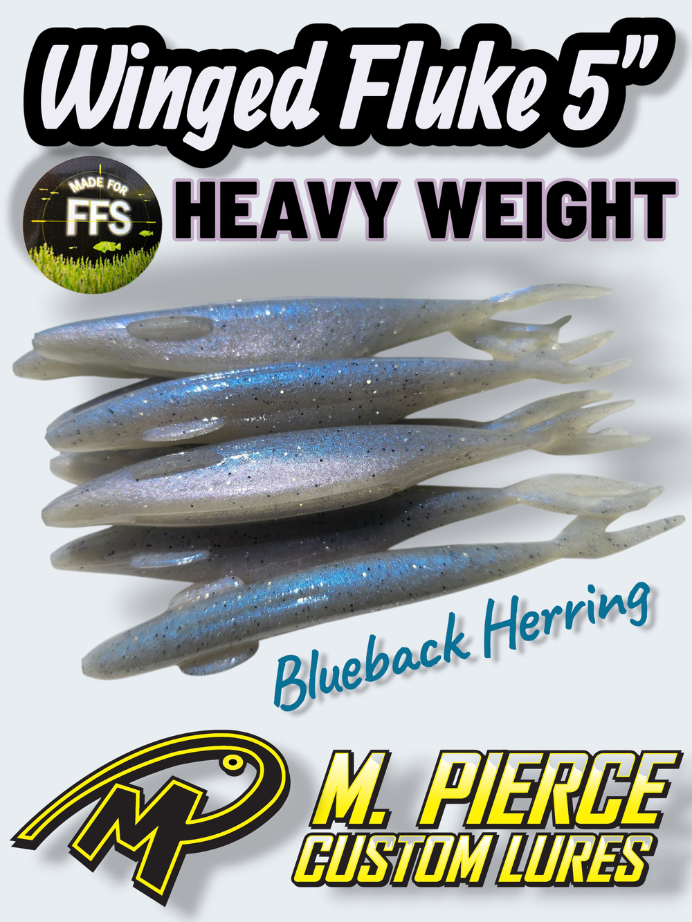 Winged Fluke 5" - Heavy Weight Mike Pierce Custom Lures Winged Fluke 5" - Heavy Weight Mike Pierce Custom Lures