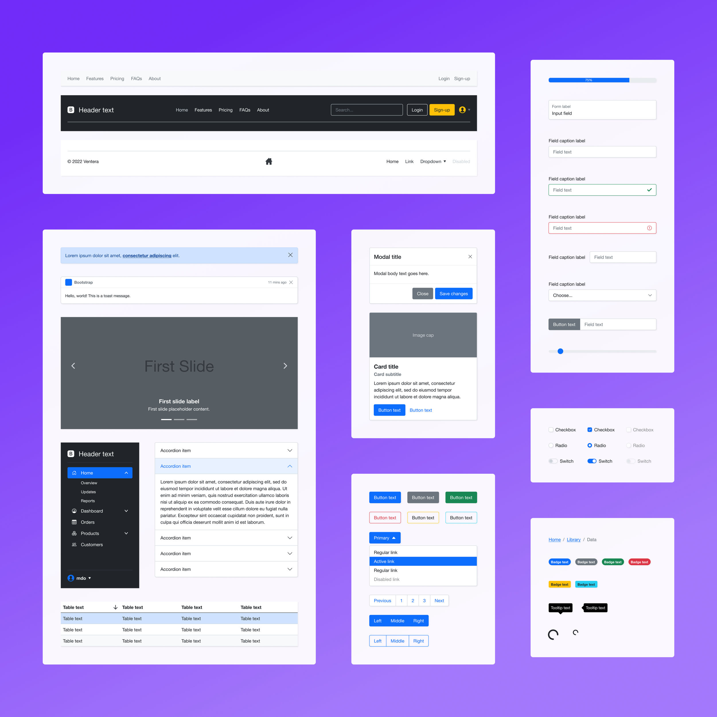 Bootstrap Design Kit