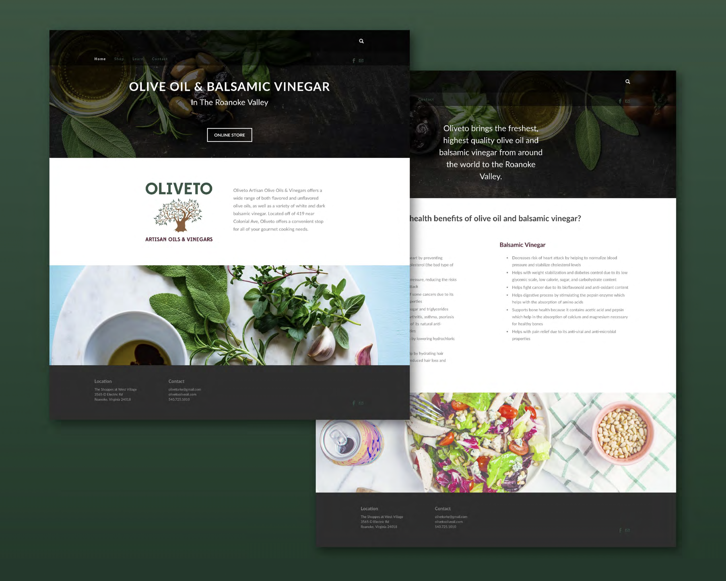 Oliveto Website