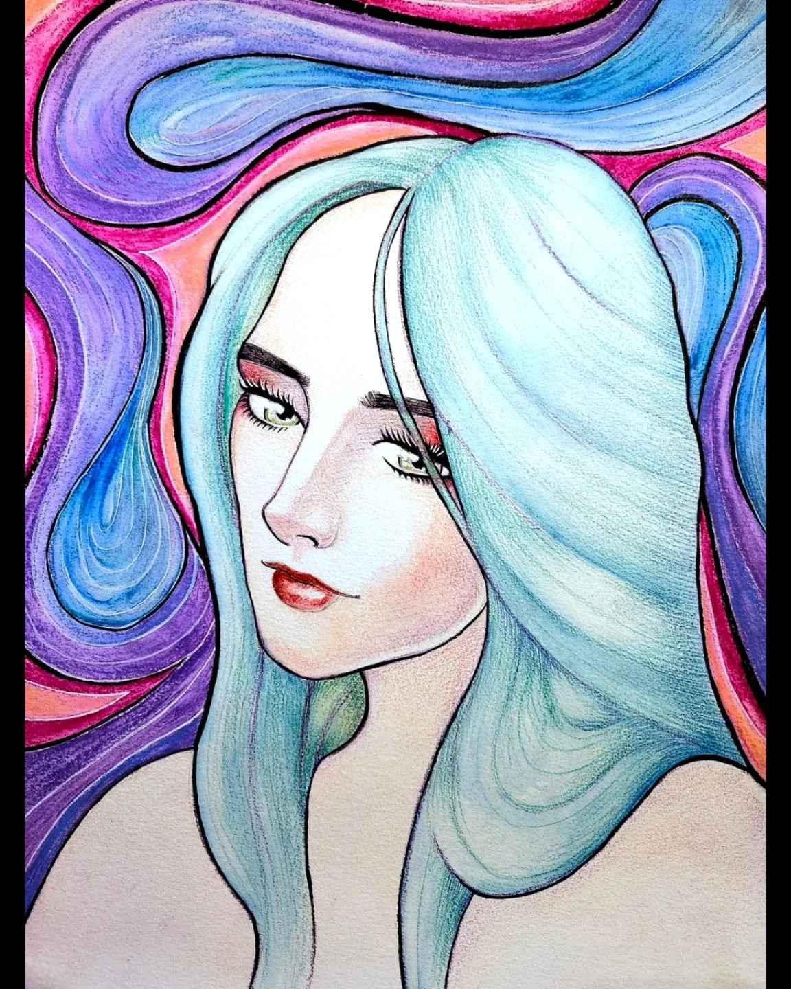 Goddess Of Sleep, Embrace Me

Watercolor pencils and Ink on Paper