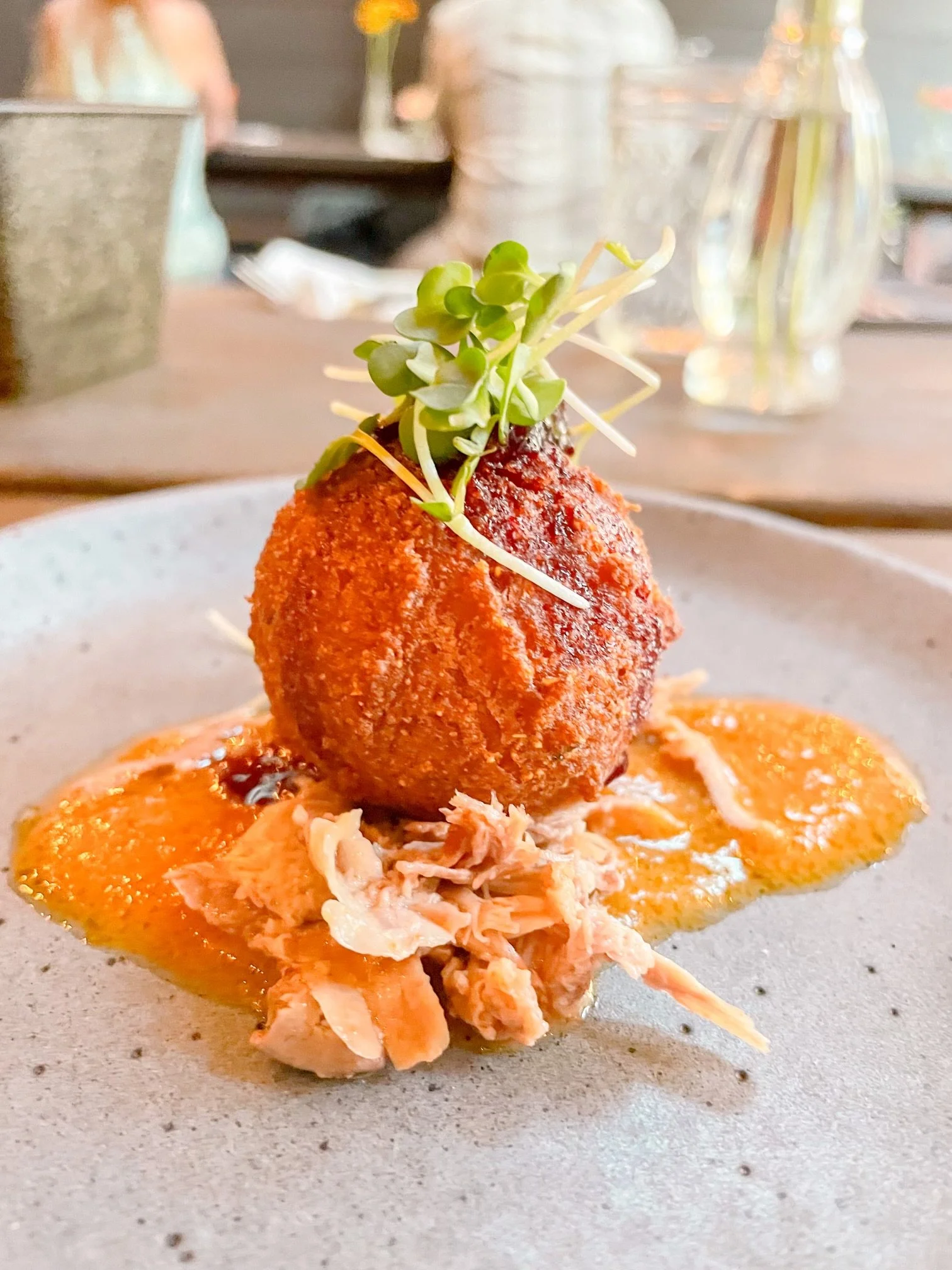 duck rillette hush puppy