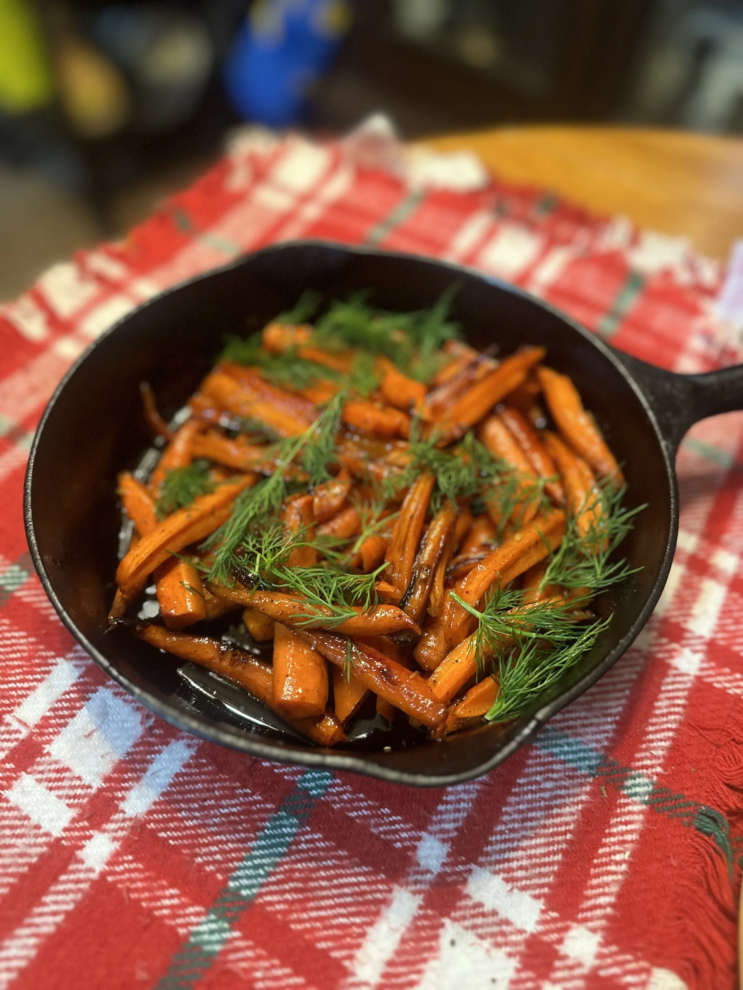 honey glazed carrots. ginger. dill. lemon.  perfect holiday catering side dish vegetarian friendly monroe township middlesex county party 2024 monmouth county new jersey caterer private dining chef near me