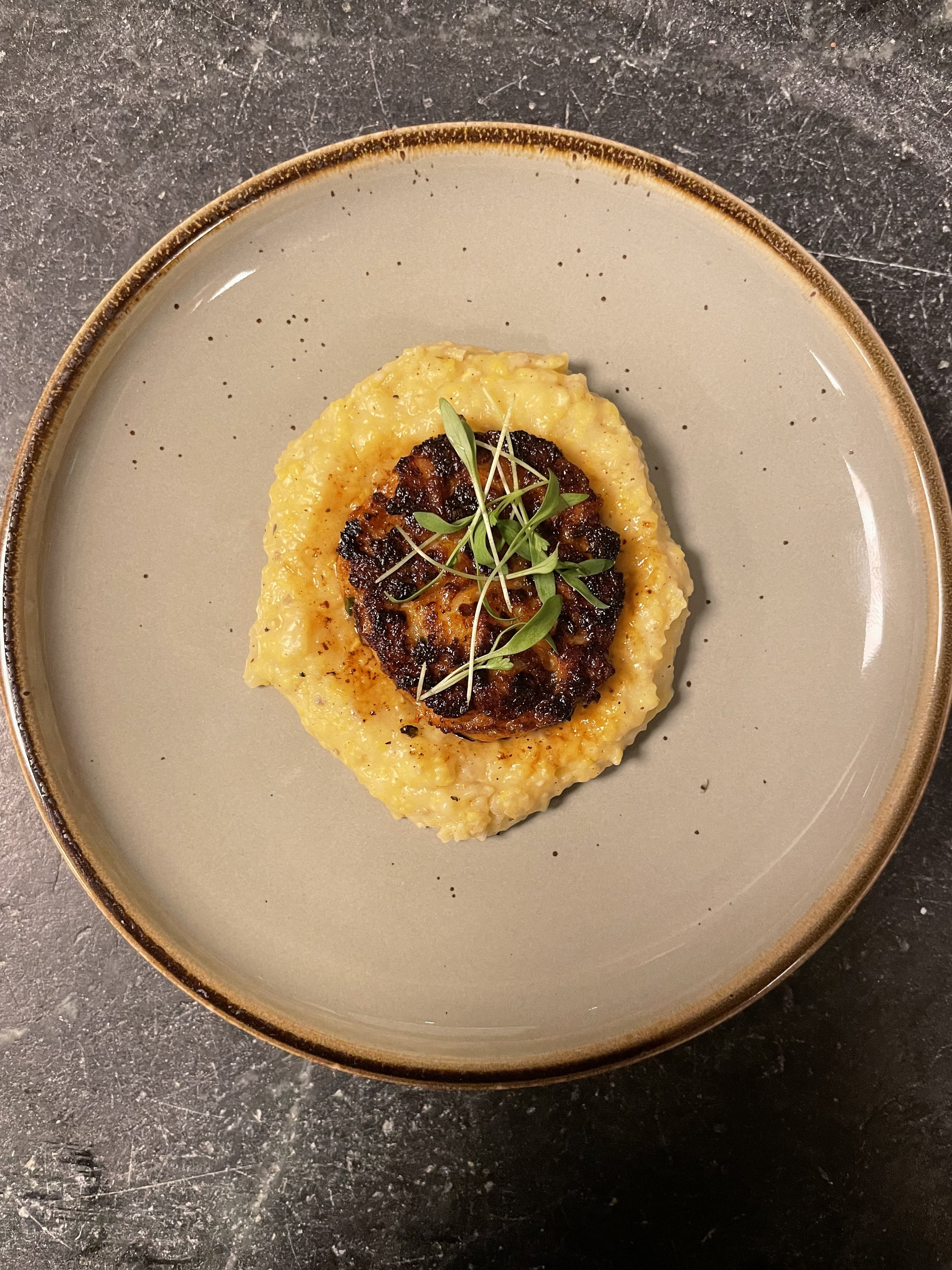 chili garlic seared shrimp cake. cacio e pepe grits. fine dining prix fixe dinner multi course. monmouth county new jersey caterer private dining chef near me