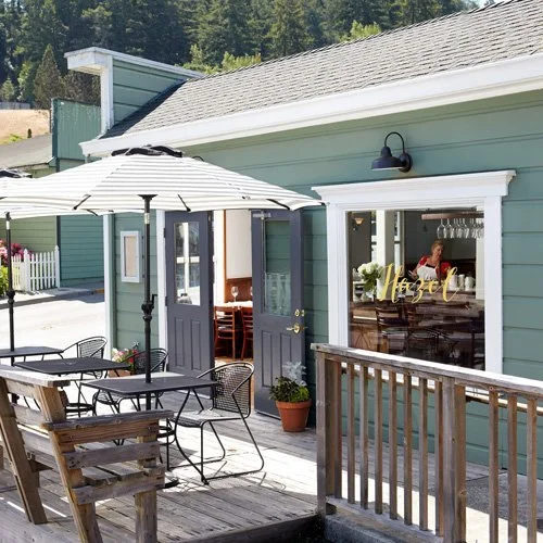 Exterior of Hazel Restaurant in Occidental, California