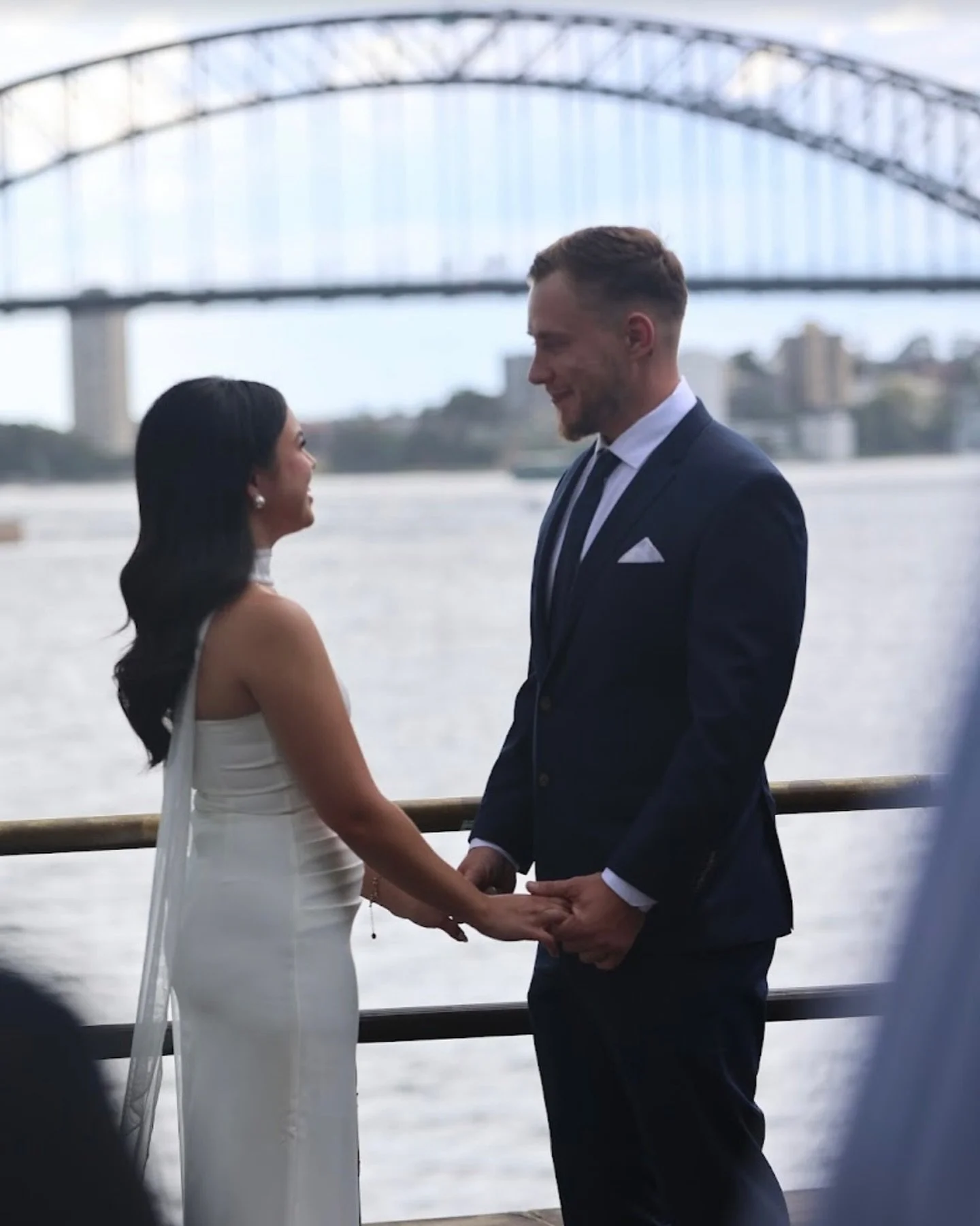 These two 🫶🏼 A&amp;P tied the knot in front of their nearest and dearest and right next to the iconic Harbour Bridge ✨A beautiful afternoon for a beautiful couple 🤍