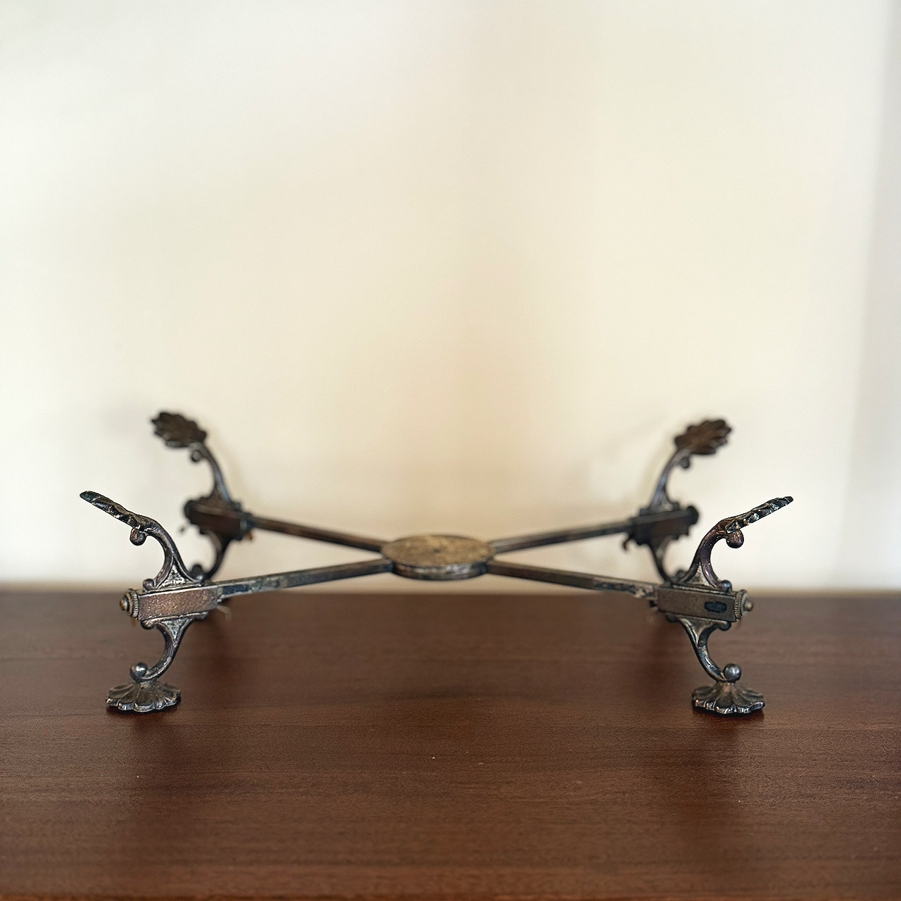 Vintage Adjustable Silverplate Bowl Stand