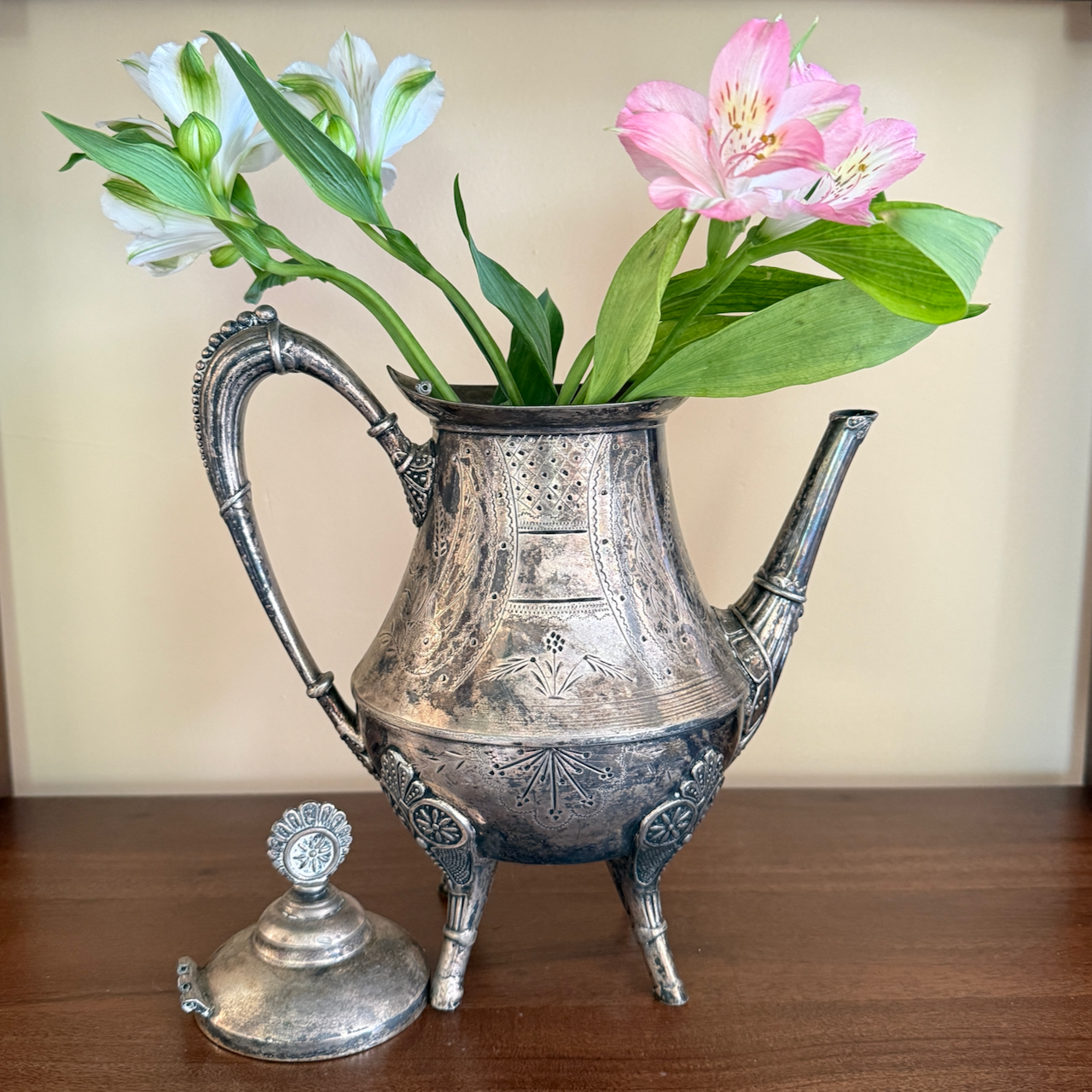Antique Silverplate Coffee Pot