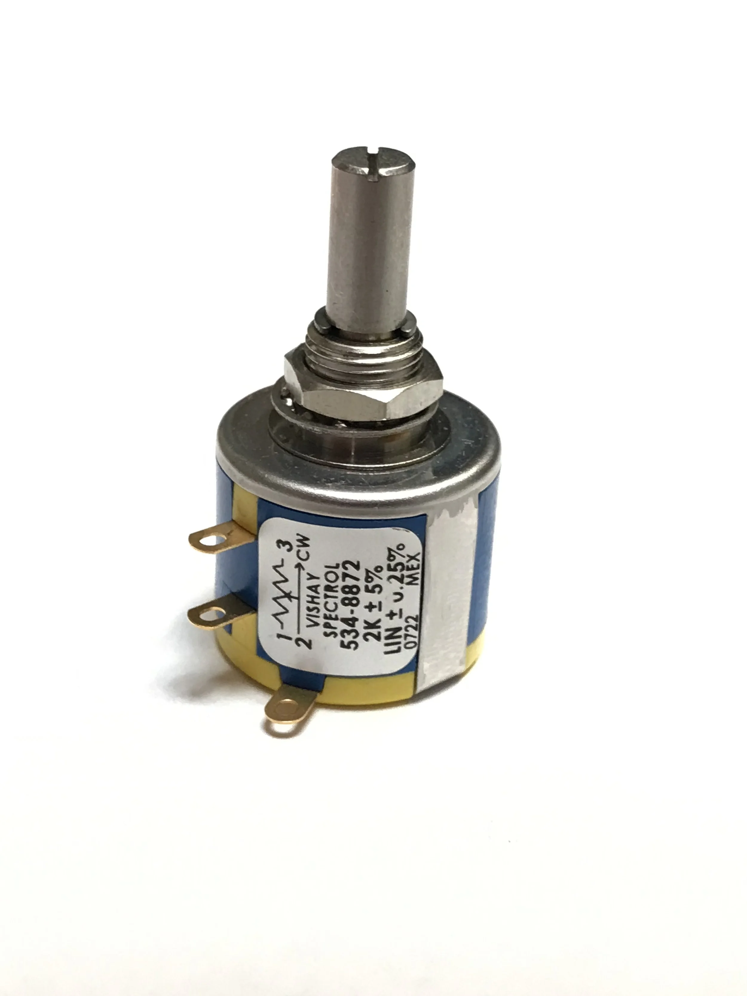 Vishay Spectrol Potentiometer, Linear, 2K, 2W, 5%