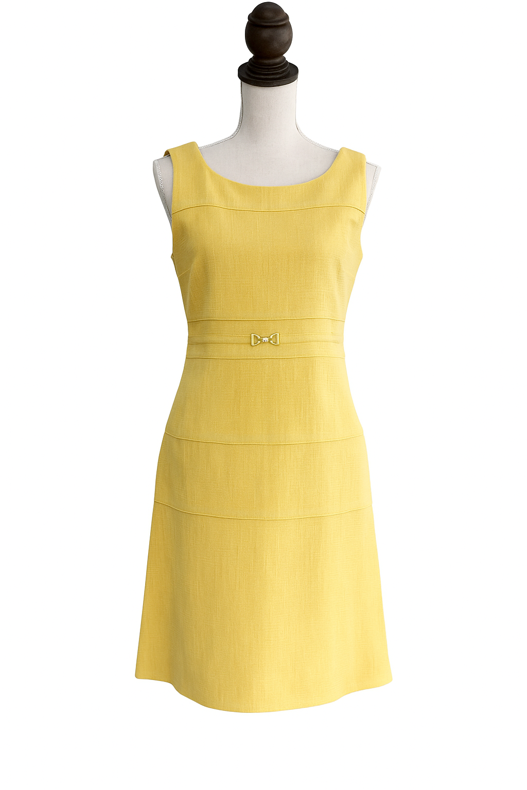 Golden Yellow A-Line Dress Display.png