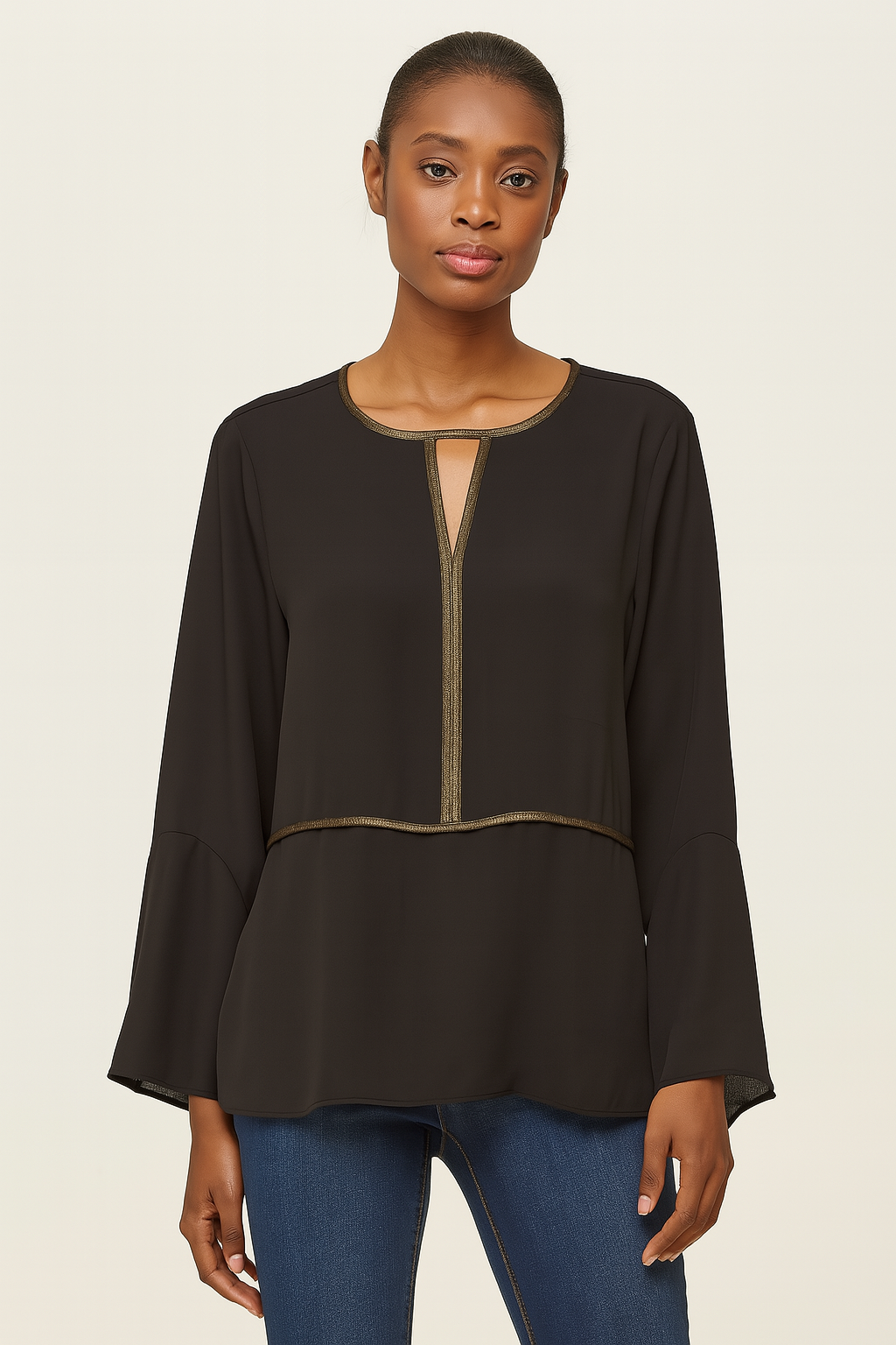 VELINA LUXE SHEER MATERIAL TOP New