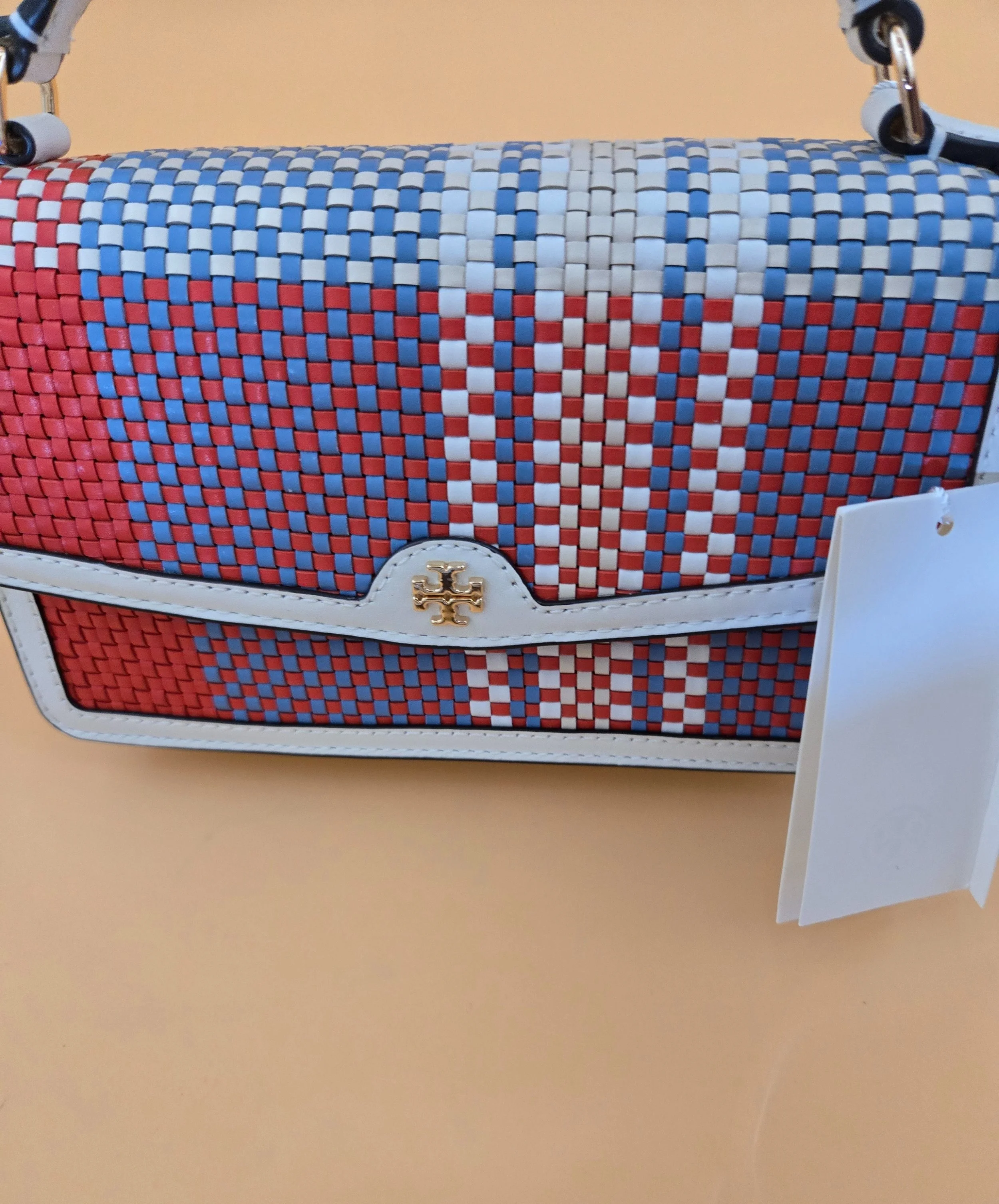 TORY BURCH EMERSON WOVEN MINI BAG.