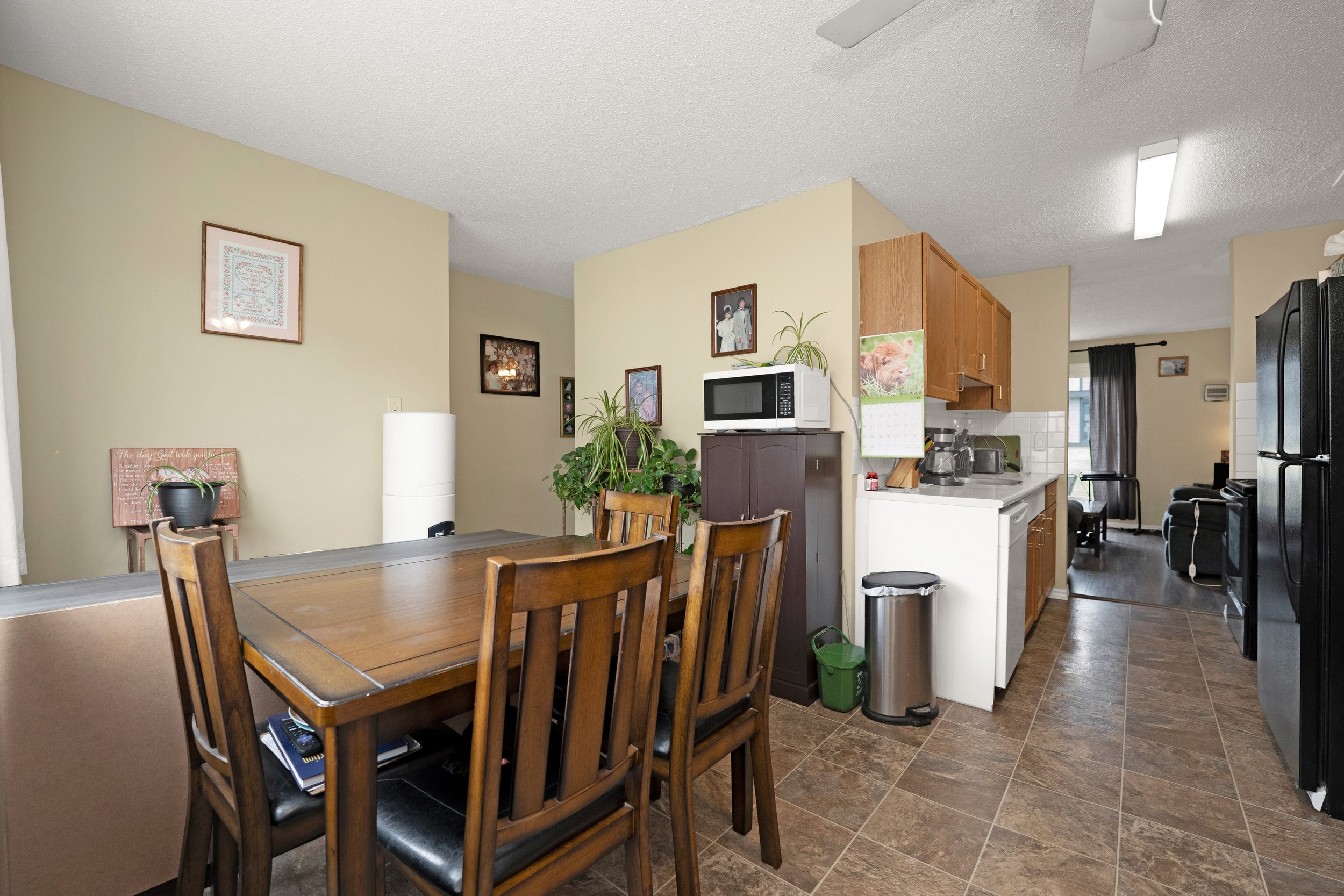 Modern kitchen with appliances and ample counter space.