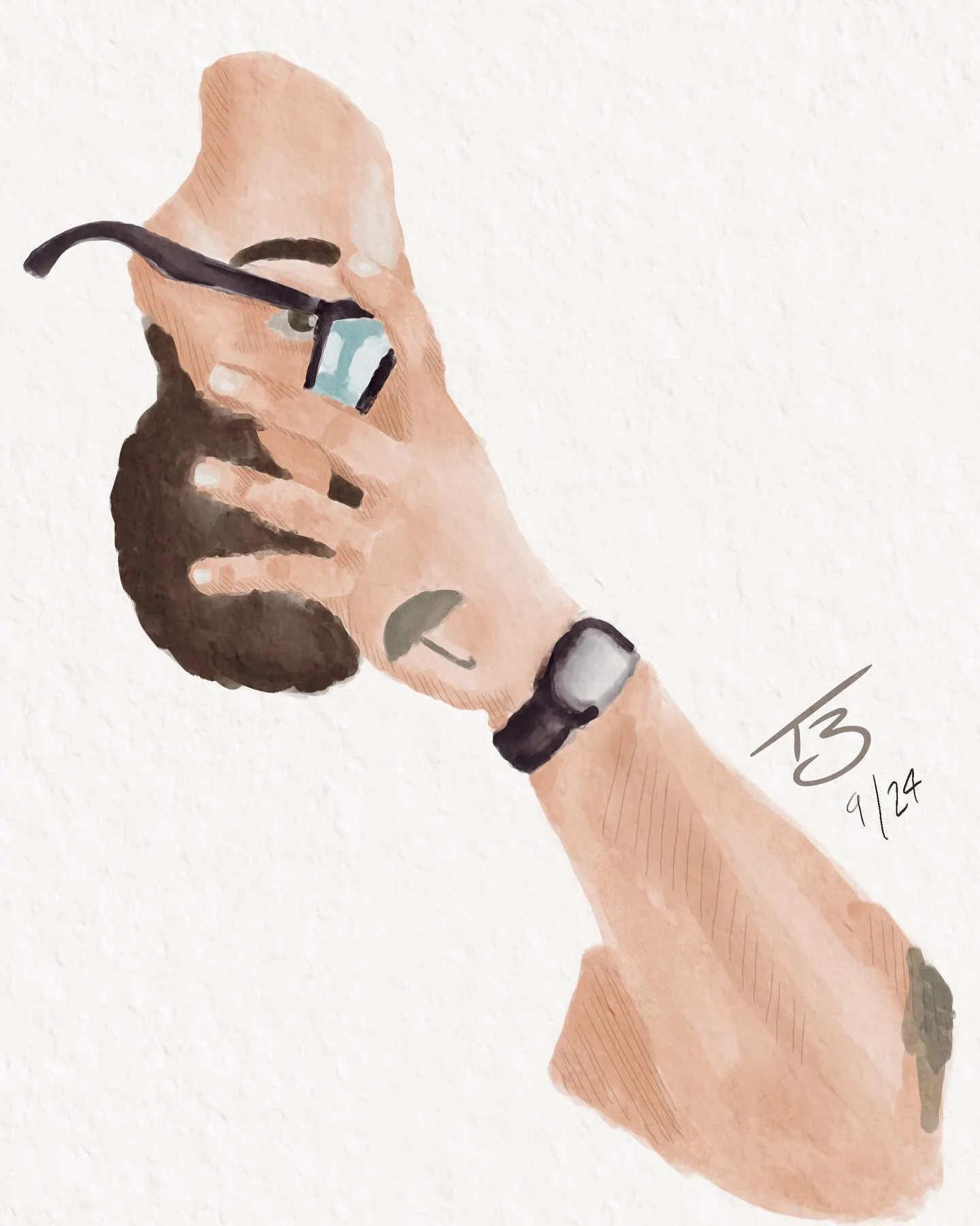 It&rsquo;s time to #unmask #unmasked #autism #audhd #adhd #art #watercolor #digitalart #artist #latediagnosedautistic tylerbeagle.com