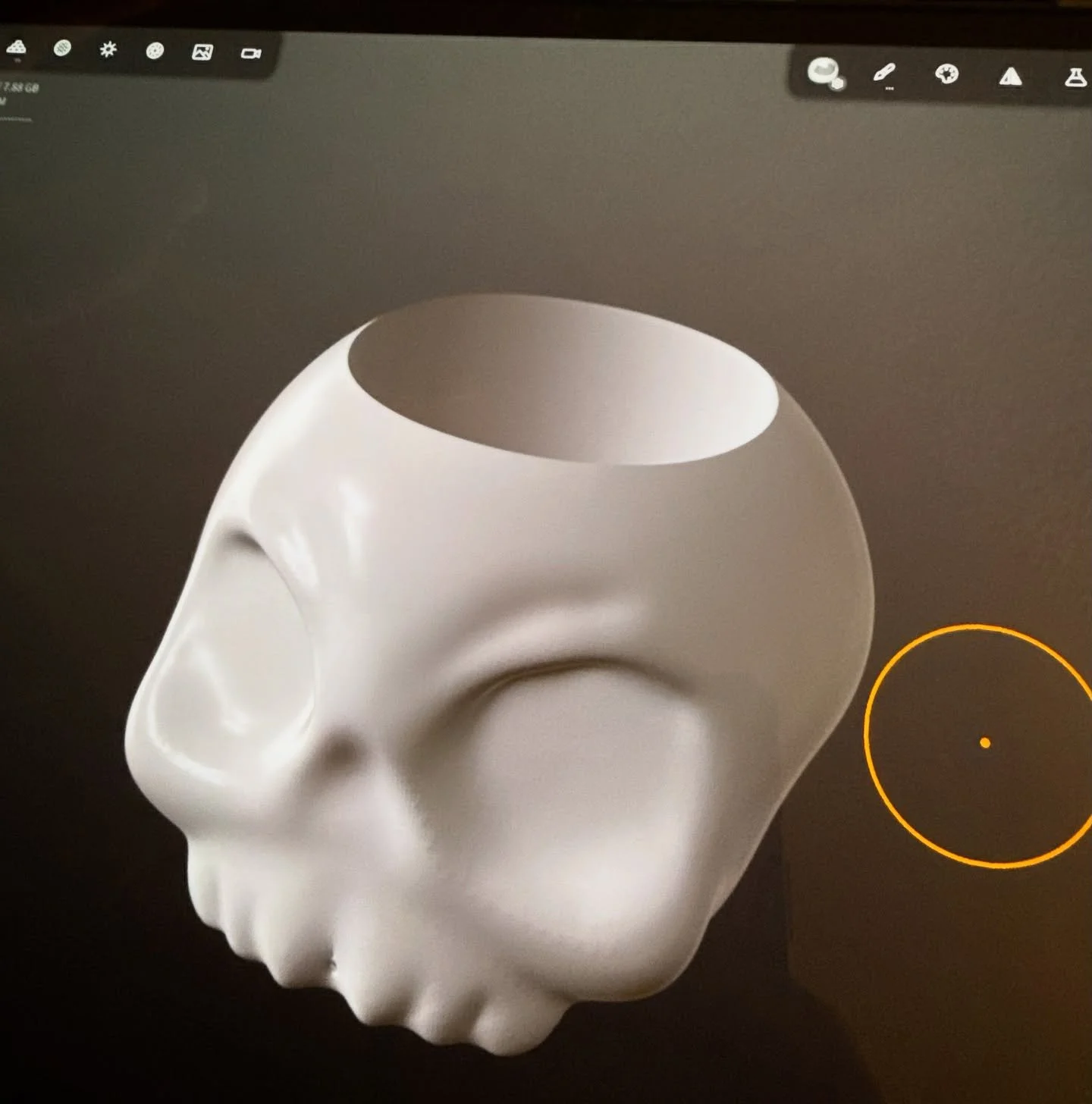 Honing a new skill. #skull #3ddesign #3dprinting #digitalart #artist #comingsoon #resin