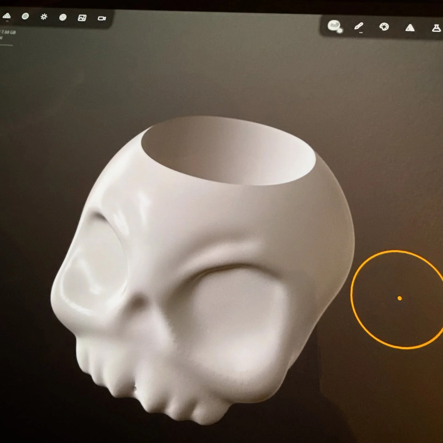 Honing a new skill #nomad #3dprinting #3ddesign #skull #design #digitalart #artist #comingsoon