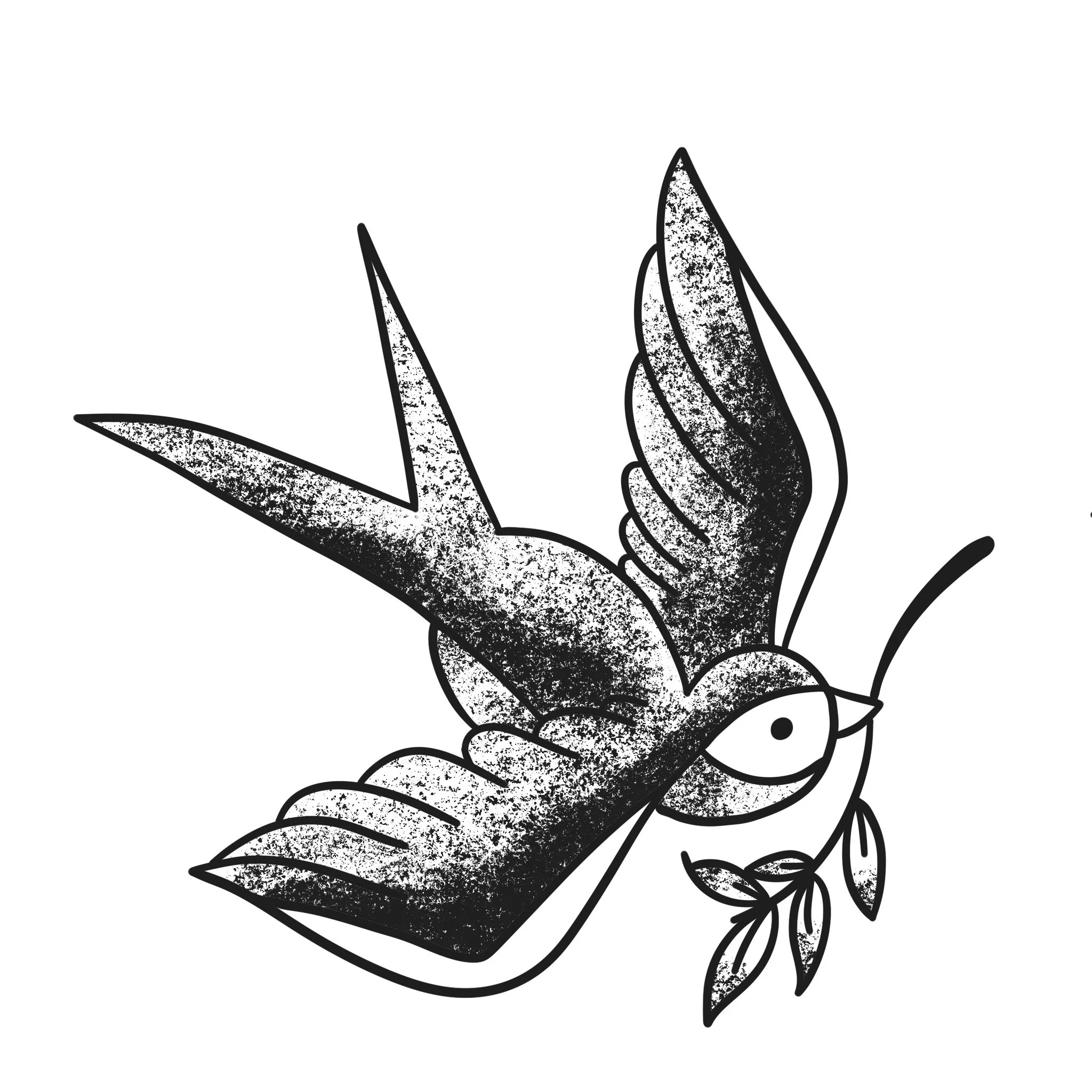 Traditional swallow bw .jpg