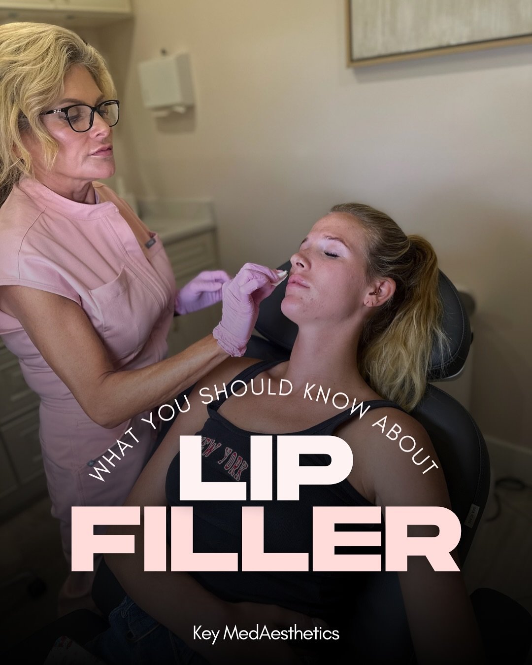 Lips just got a glow-up!
💉 Instant results
✨ Totally customizable
⏳ Temporary (if you want!)
🫧 Dissolvable &mdash; no pressure!

Whether you want a subtle boost or full-on plump, lip filler lets YOU call the shots.
Confidence, comfort, and a cute p