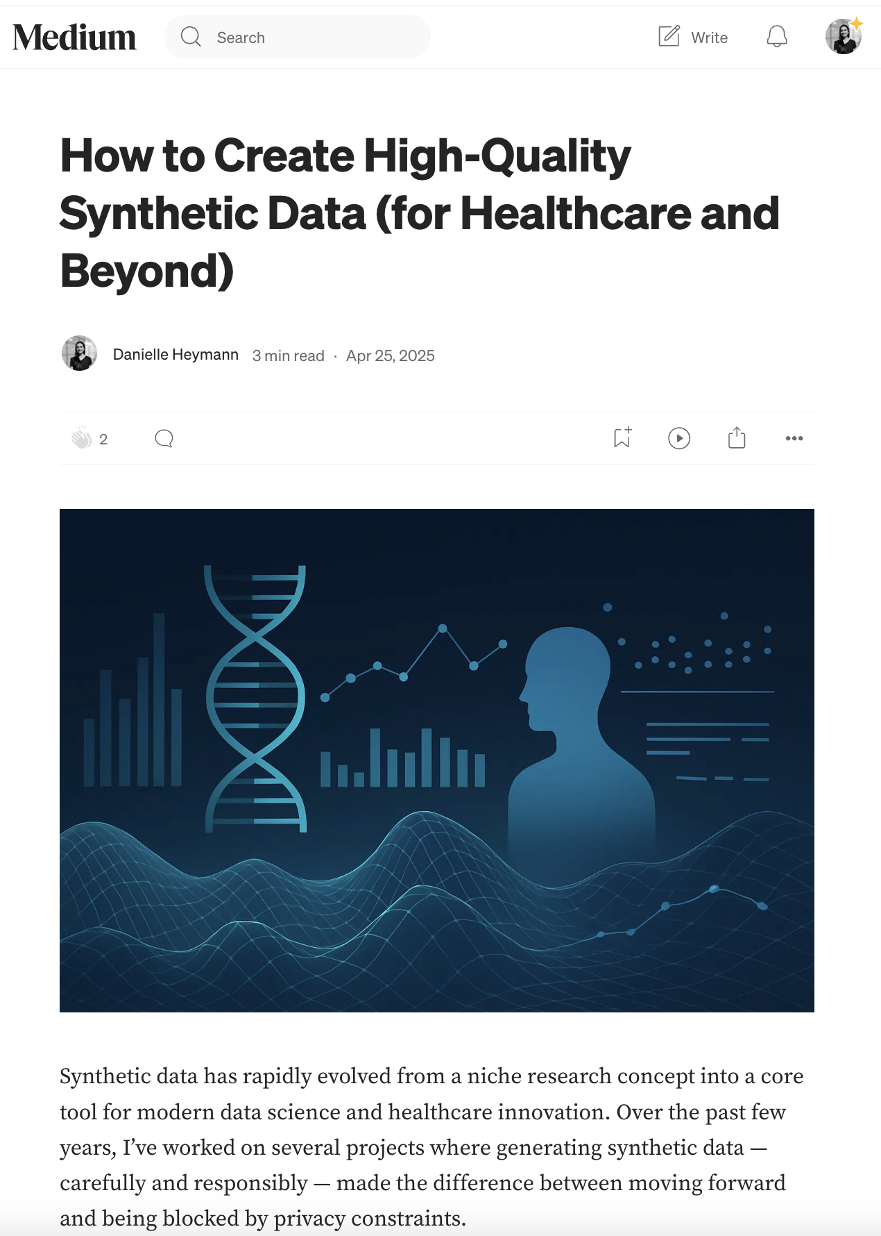 How to Create High-Quality Synthetic Data (for Healthcare and Beyond)