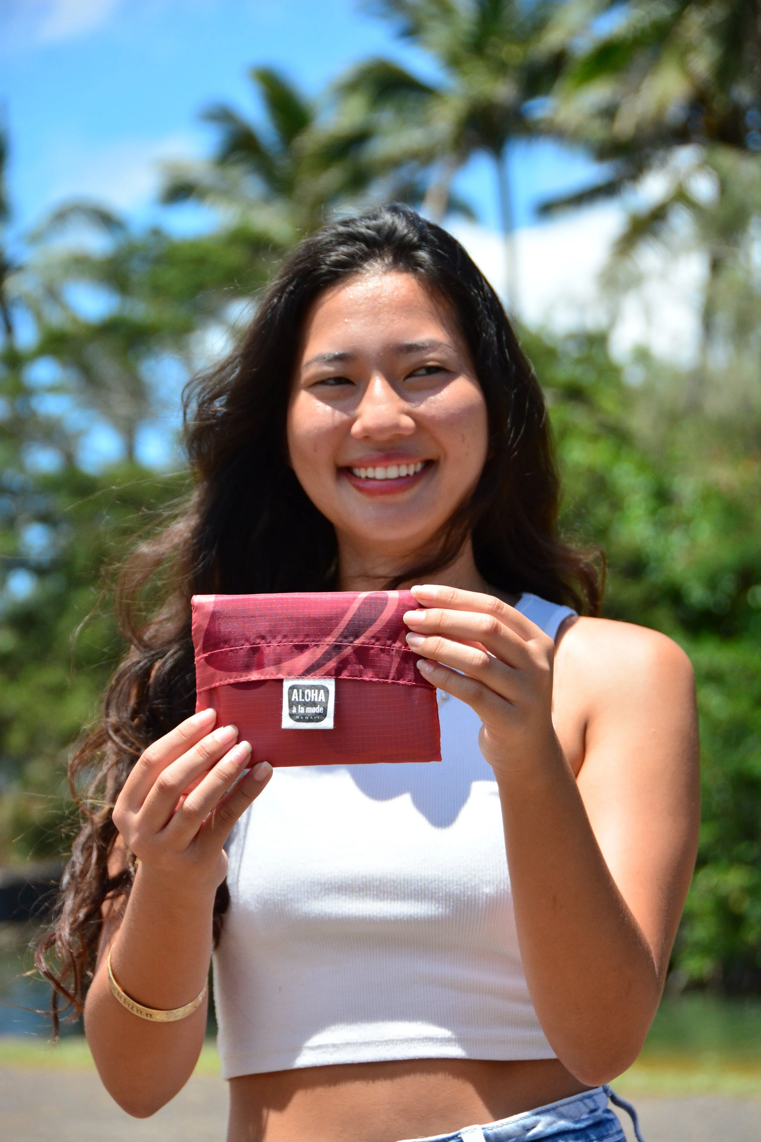 Hibiscus Pop • Big Reusable Bag• Tropical Berry
