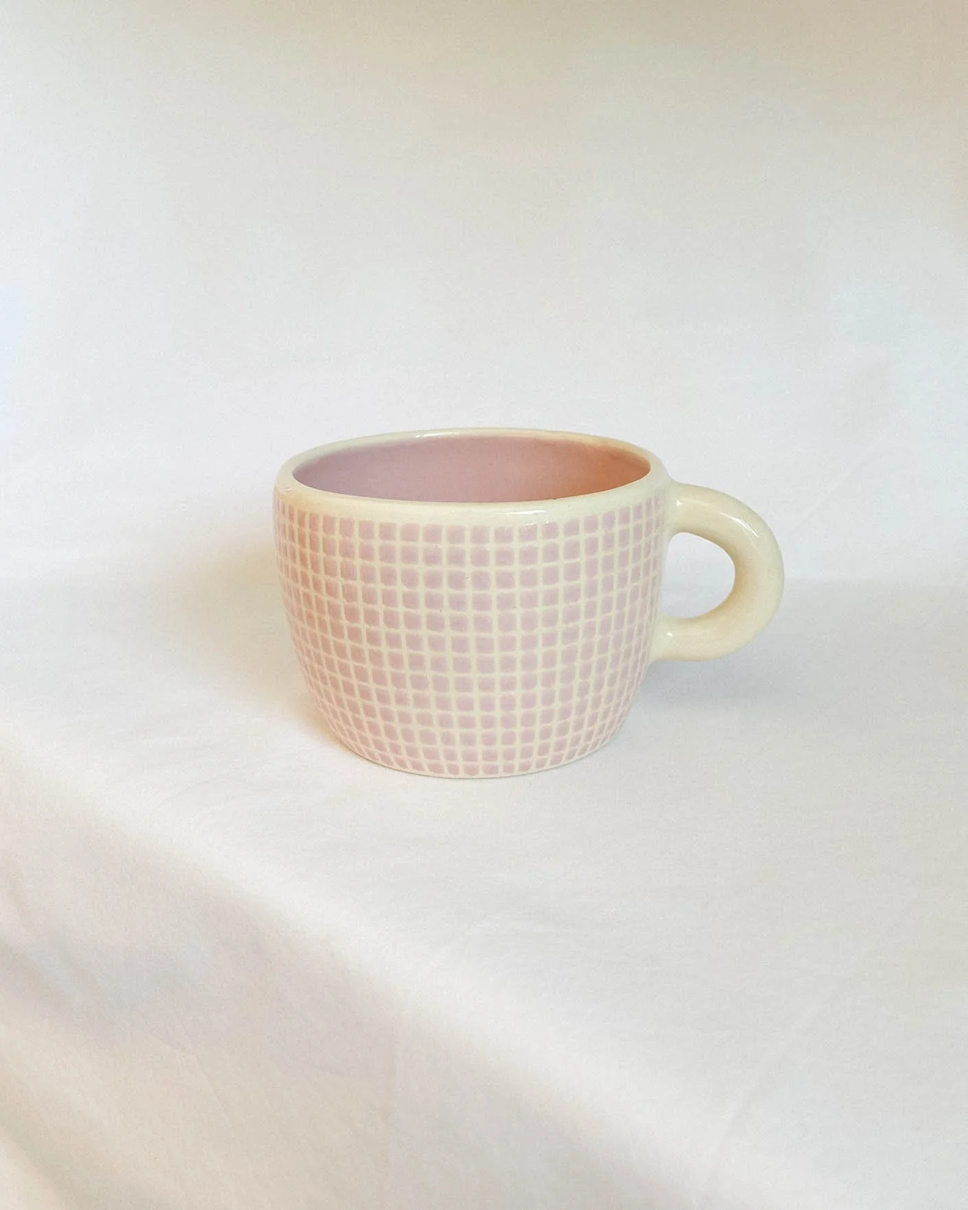 Pink Gingham Mug