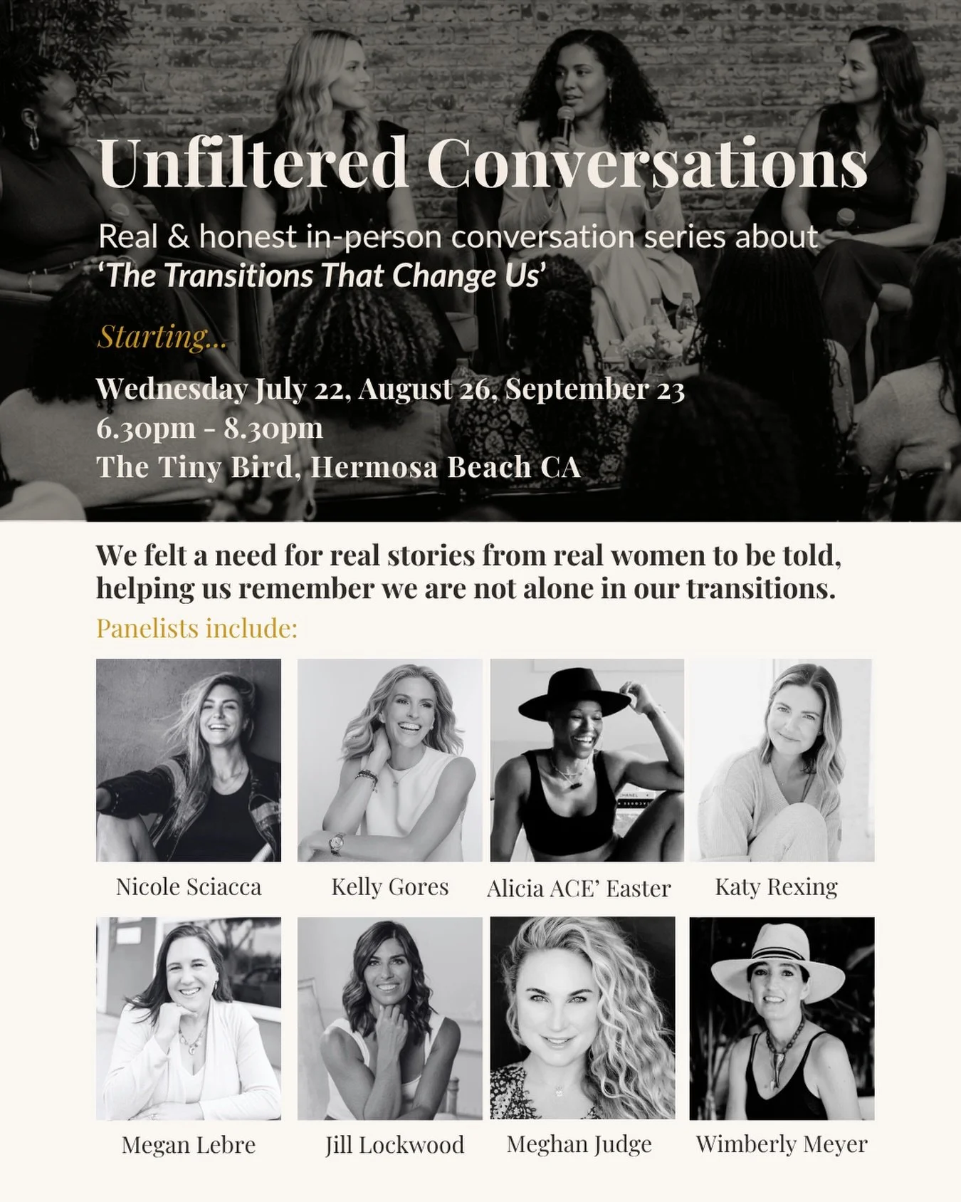 What if you gave yourself one evening each month to have the conversations that actually matter?

✨ UNFILTERED CONVERSATIONS Series is a new in-person series bringing women together for honest, meaningful conversations with an incredible panel of wom