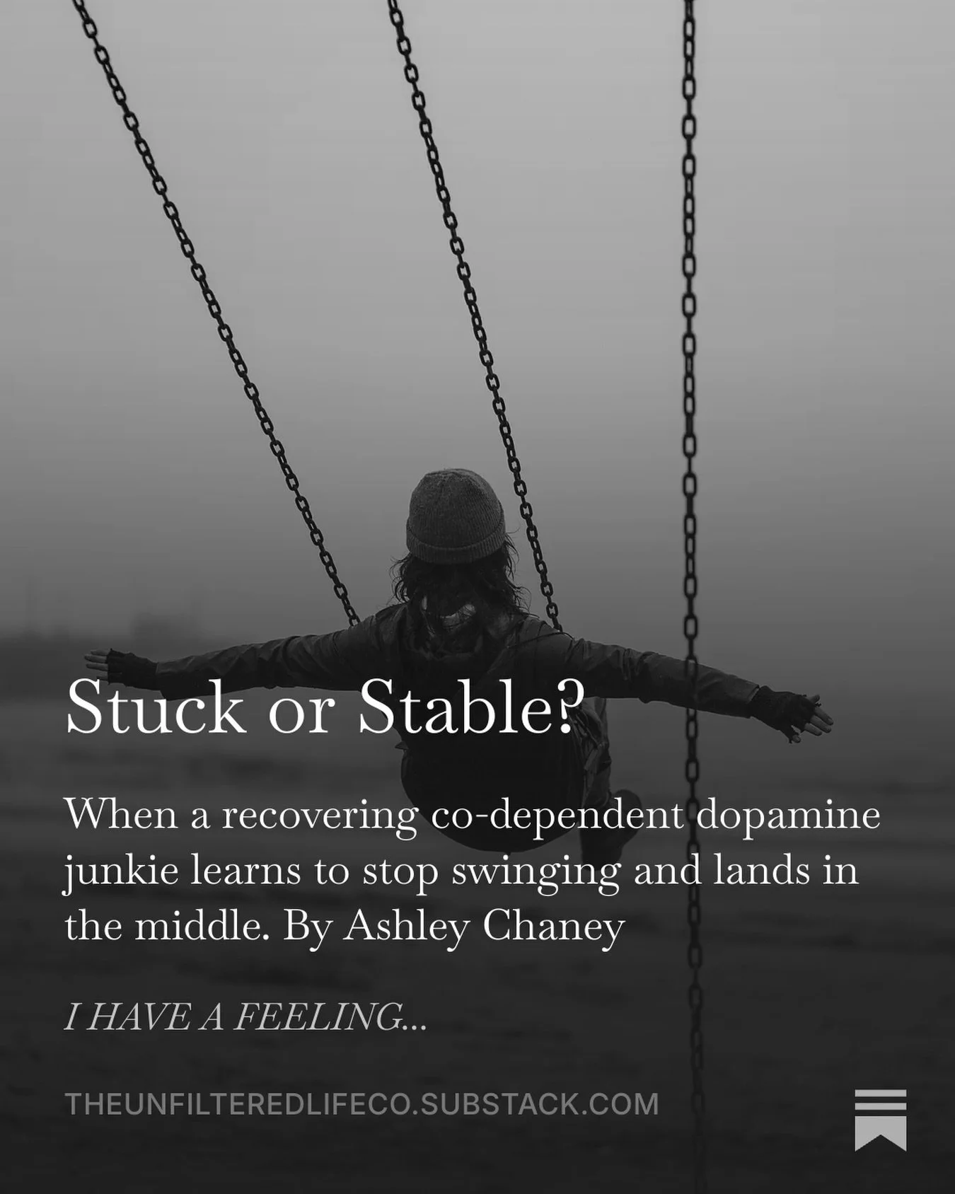 Are you STUCK or STABLE?

For years, I thought I had to live at one extreme or the other.

The doormat or the cold hard bitch.
Spiraling or completely sober.
Hyper-focused or checked out.

But what if the space in between, the uncomfortable, the quie