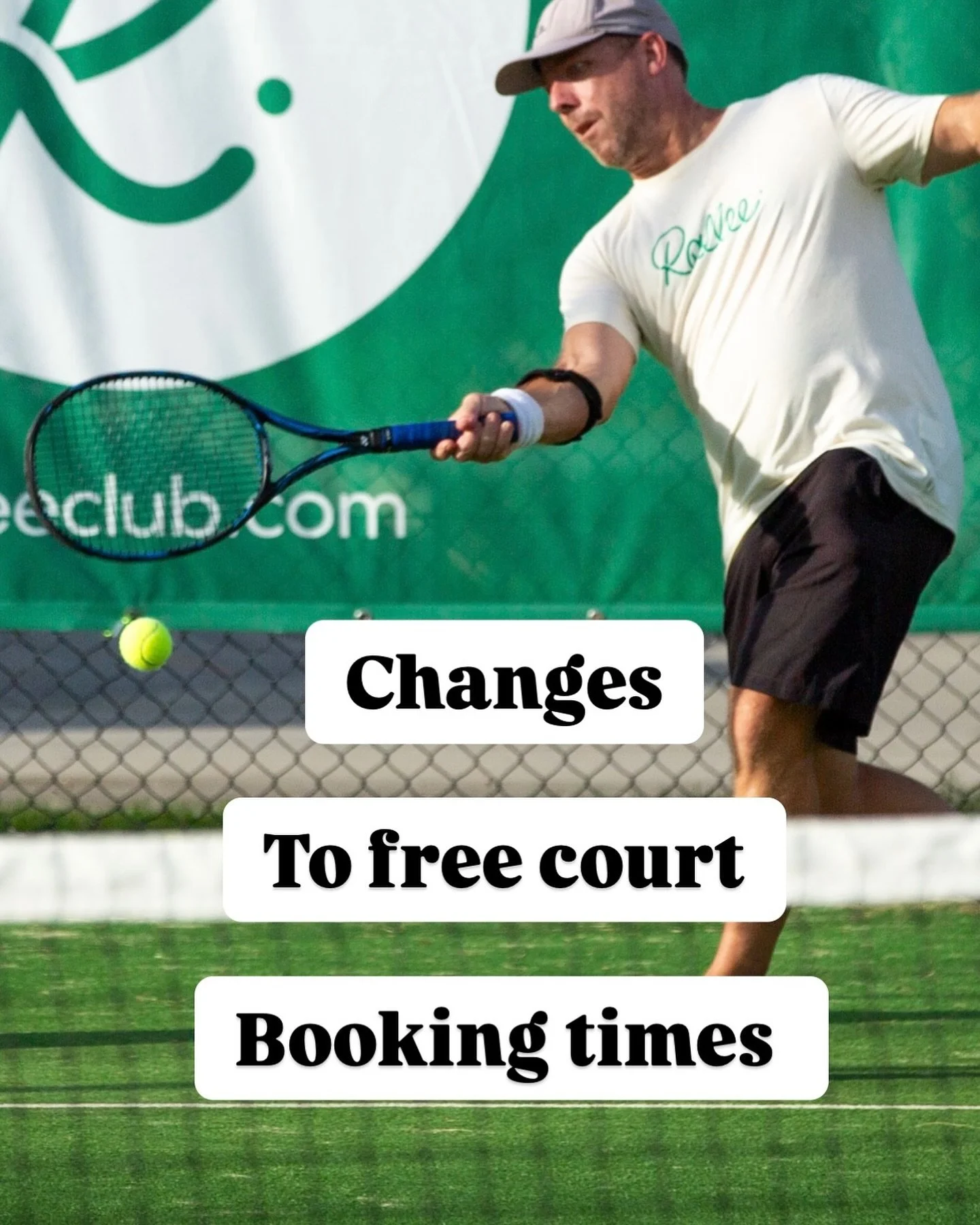 ‼️🚨IMPORTANT: CHANGES TO FREE COURT HIRE TIMES🚨‼️

As of January 1st 2025, the Saturday FREE tennis court hire will be available to MEMBERS ONLY (please see below for membership information) 
FREE TIMES for NON MEMBERS will be available Monday-Frid