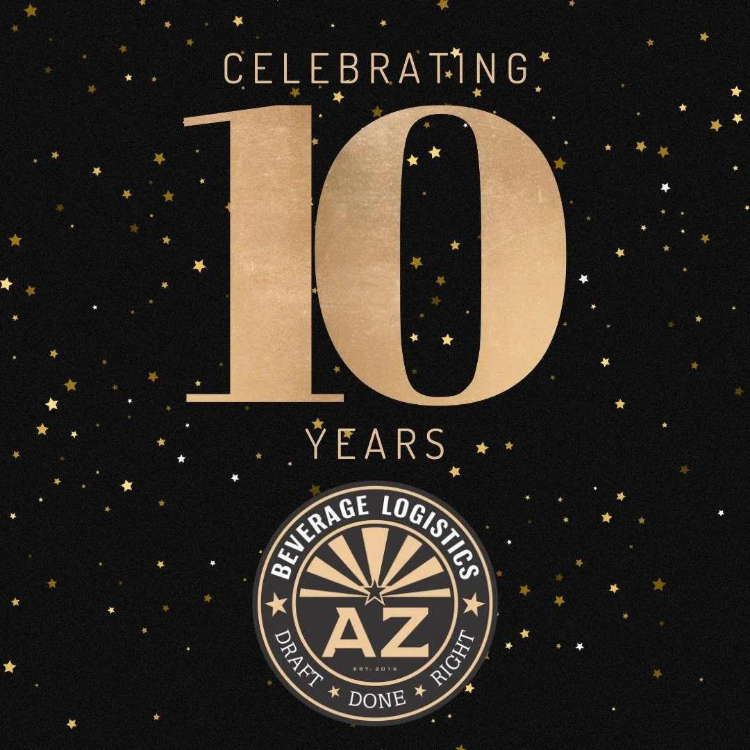 As we welcome 2026, we at Beverage Logistics AZ would like to thank all of our customers, suppliers and partners from around the country for helping us reach our 10 year anniversary.
What started as a two man operation has grown in to a team of nine.