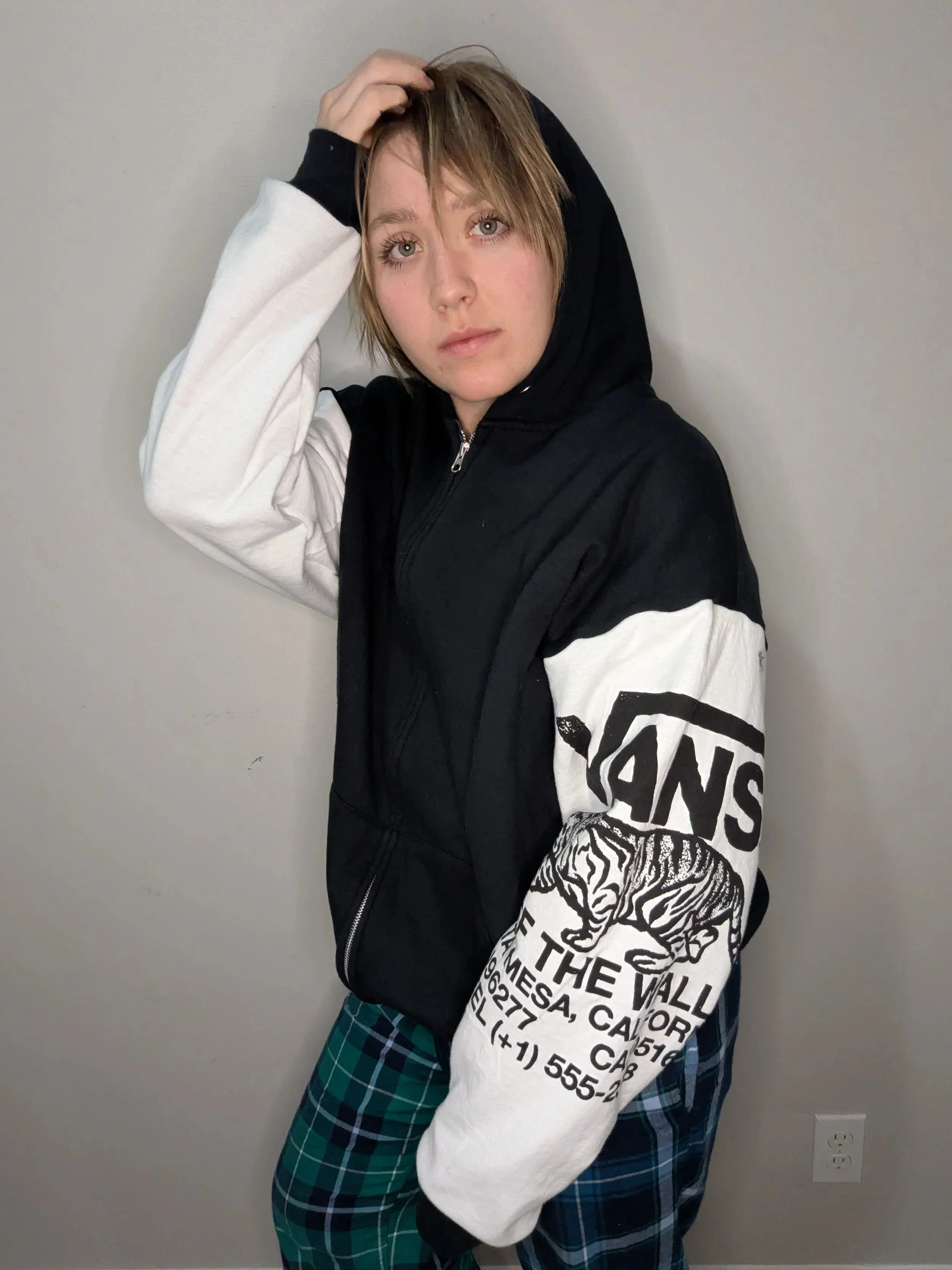 Upcycled Jacket / Vans Tee Sleeves