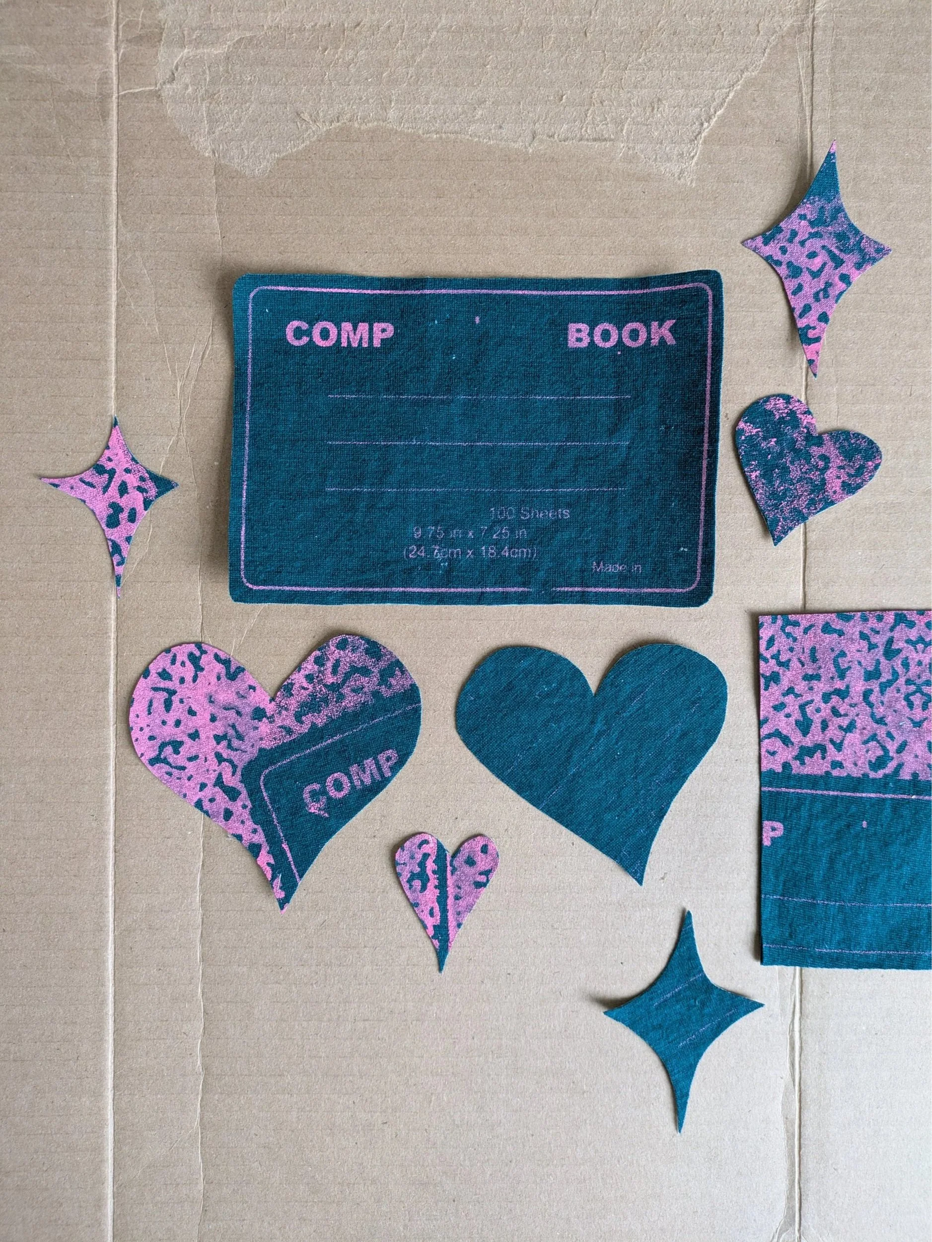 COMP BOOK PATCH SET // HEARTS & SPARKLES