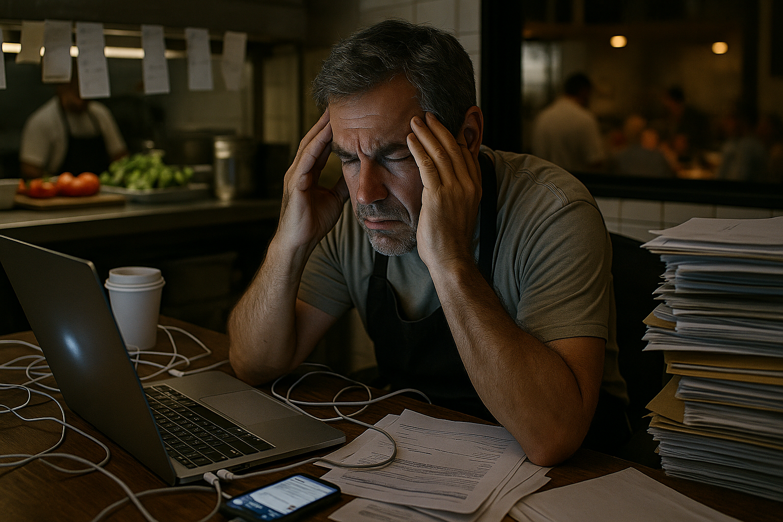 Overwhelmed Restaurant Owner