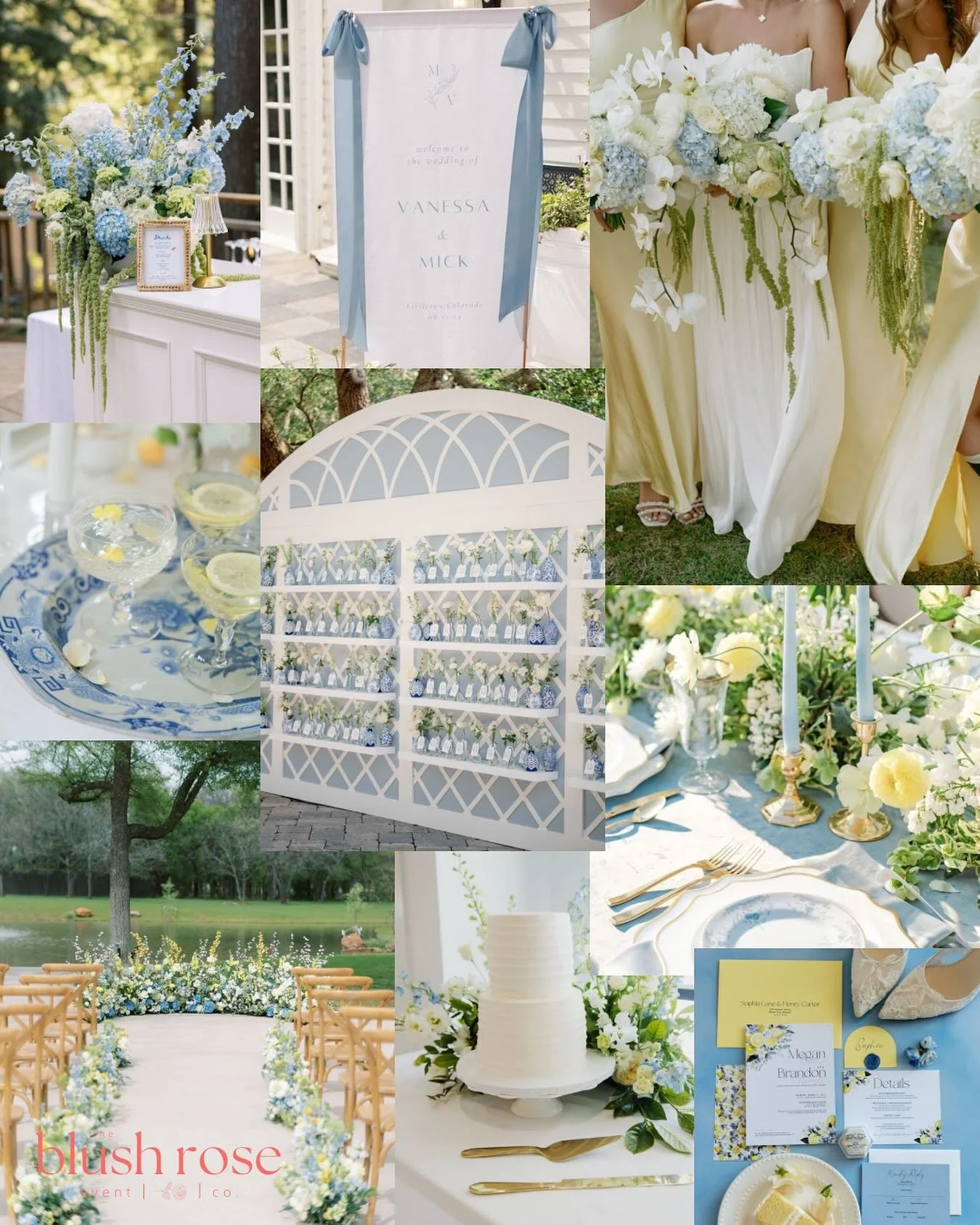 Summer&rsquo;s not over yet, and neither is our obsession with 2025&rsquo;s dreamiest duo: buttery yellow + pastel blue 🌼🩵☁️ These two are undeniably the perfect pair and totally Blush Rose approved.✨

Let us help you create your dream wedding. 🫶 