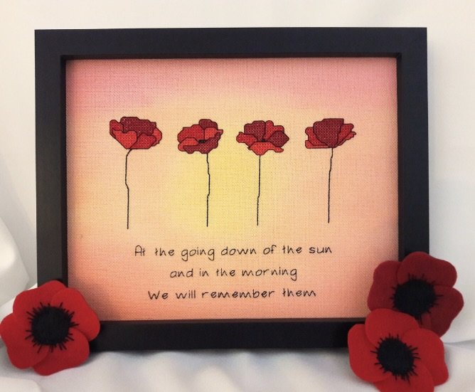 ANZAC cross stitch pattern by Cherry Parker