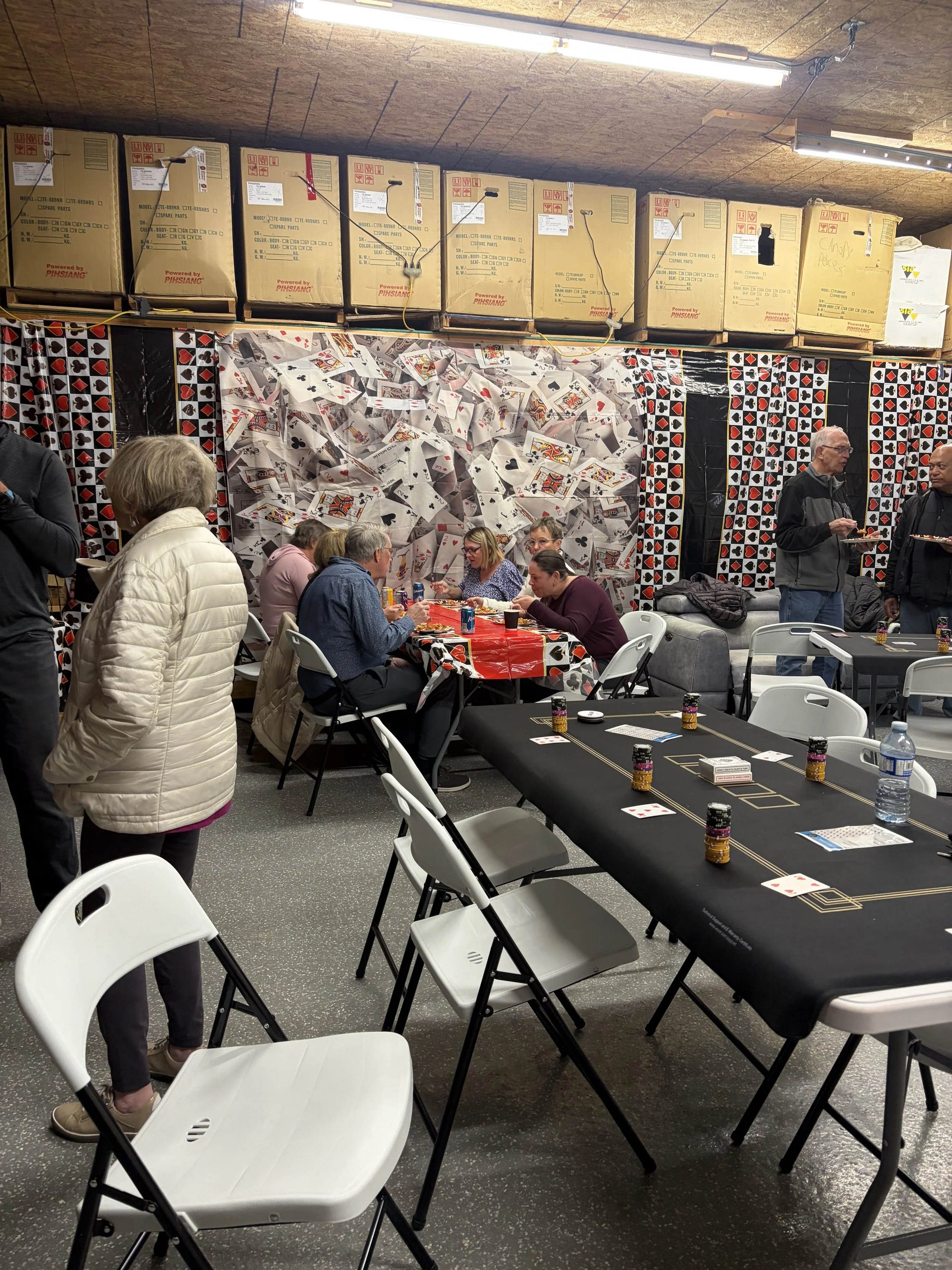 Community members participating in an IAAD fundraising event in support of assistance dog programs.