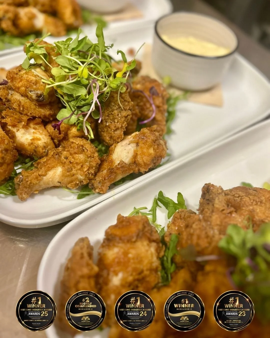 Canap&eacute; Option // Fried Wings | Blue Cheese Dip

Do you know that most of our menus cater for gluten free dietary requirements. Still crunchy, still delicious!

You can see all of the gluten free options on our canap&eacute; menu found on our w