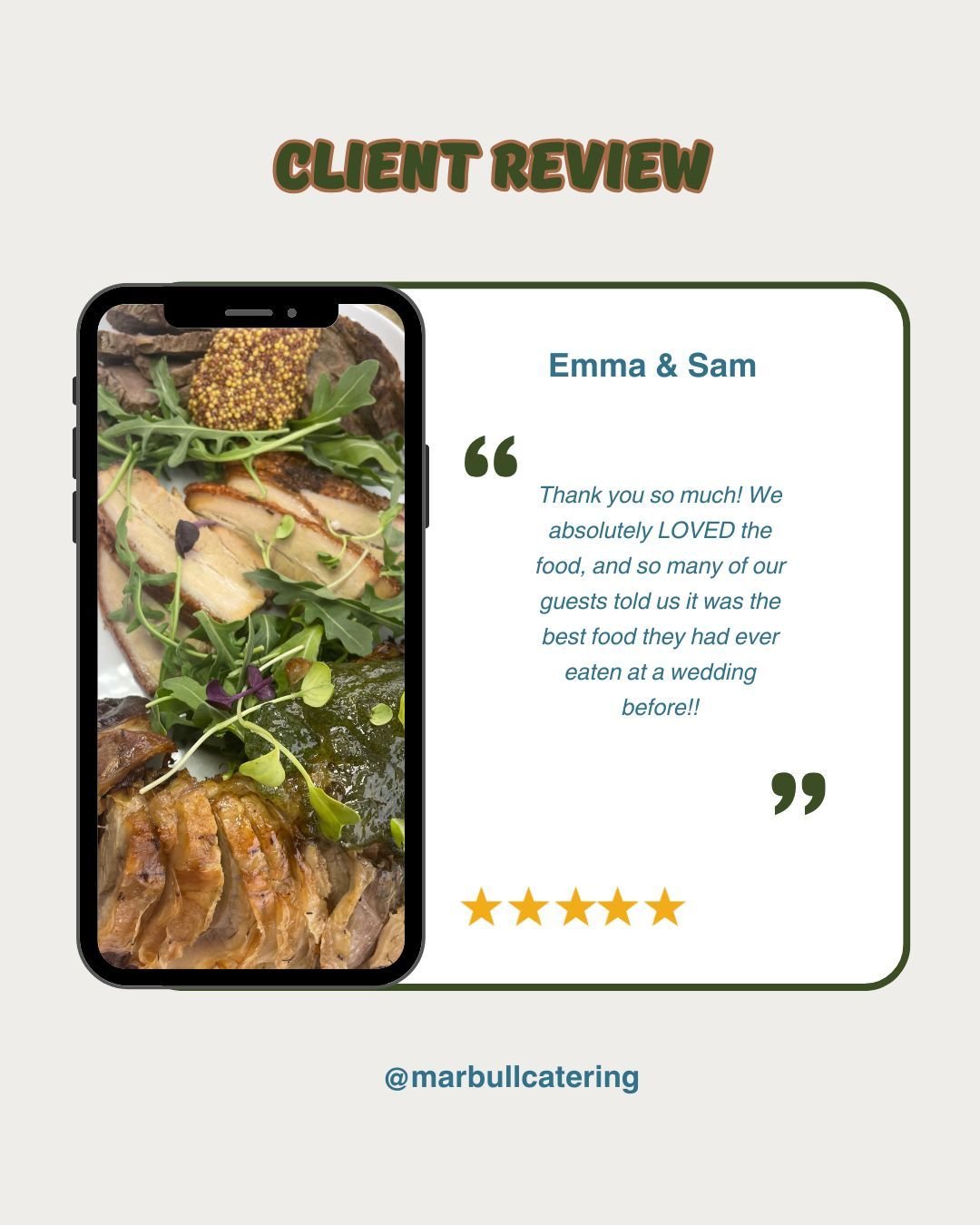 ***** 
Thank you Emma &amp; Sam!

We love reading emails &amp; reviews like this!
