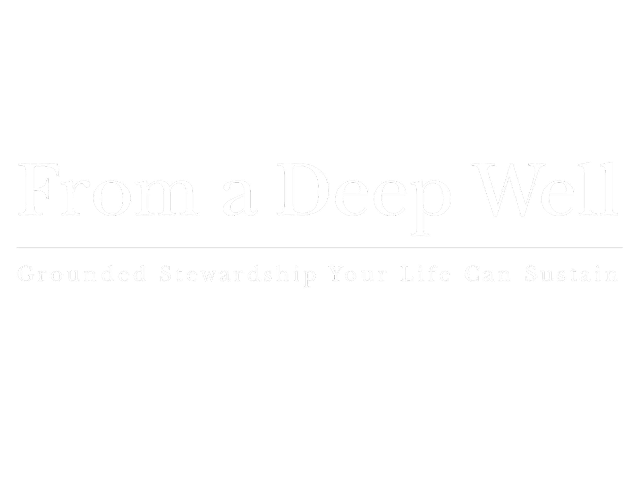 From a Deep Well men’s group logo