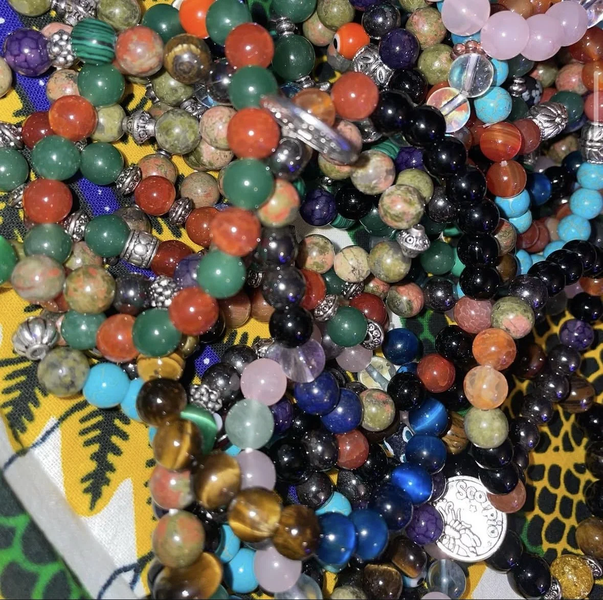 Crystal beaded bracelet