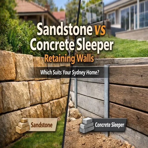 Sandstone vs Concrete Sleeper Retaining Walls: Which Suits Your Sydney Home?