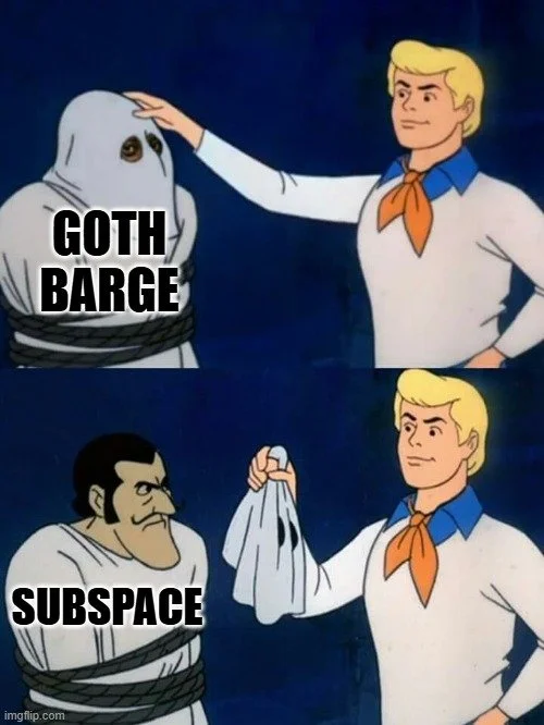 Goth Barge Friday Night Retro Video Dance Party - subspace take over
