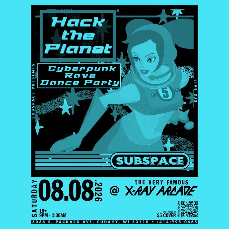 HACK THE PLANET cyberpunk RAVE
