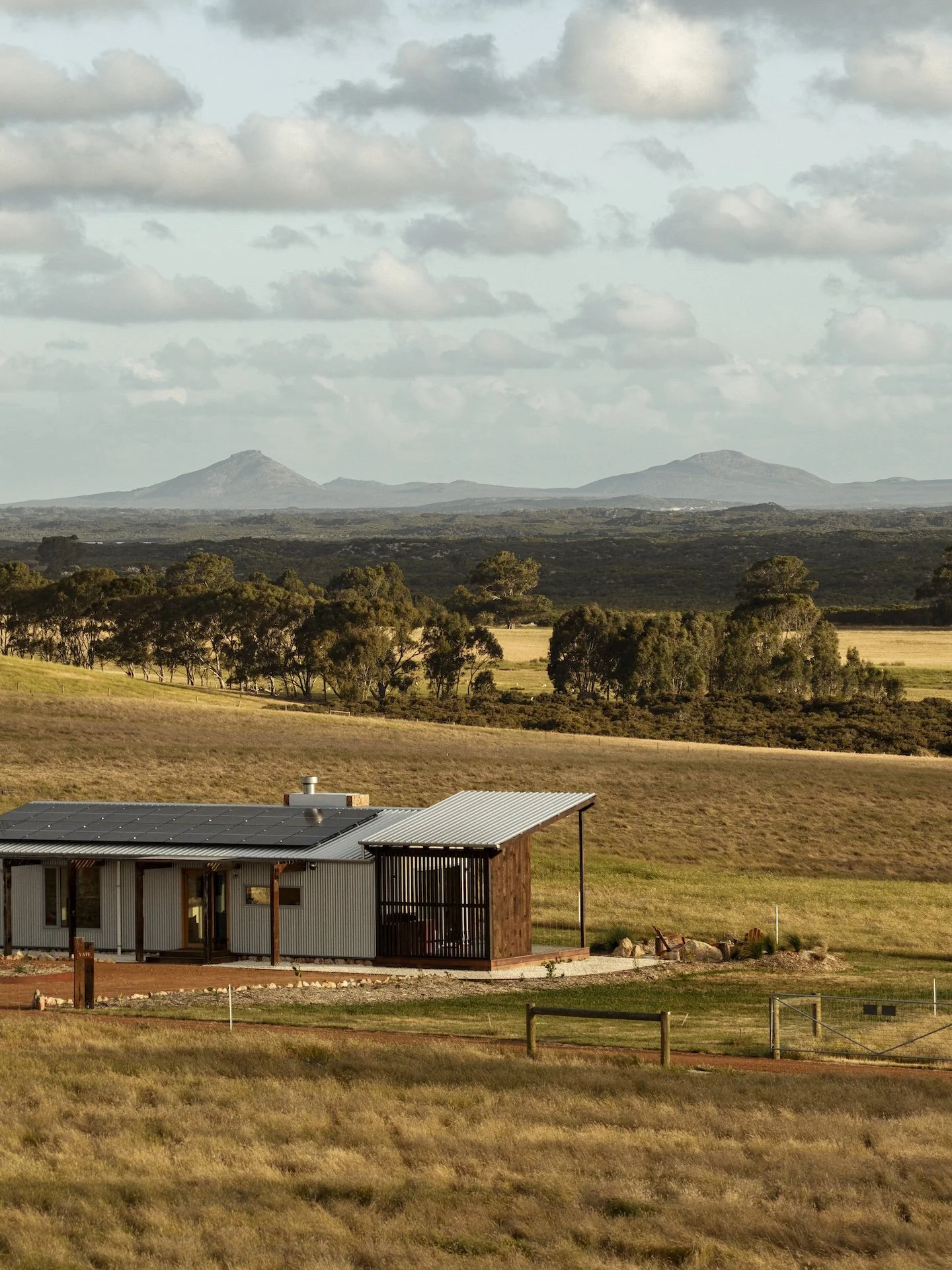 View of Box Hill Esperance with Cape Le Grand and Frenchman Peak in background.