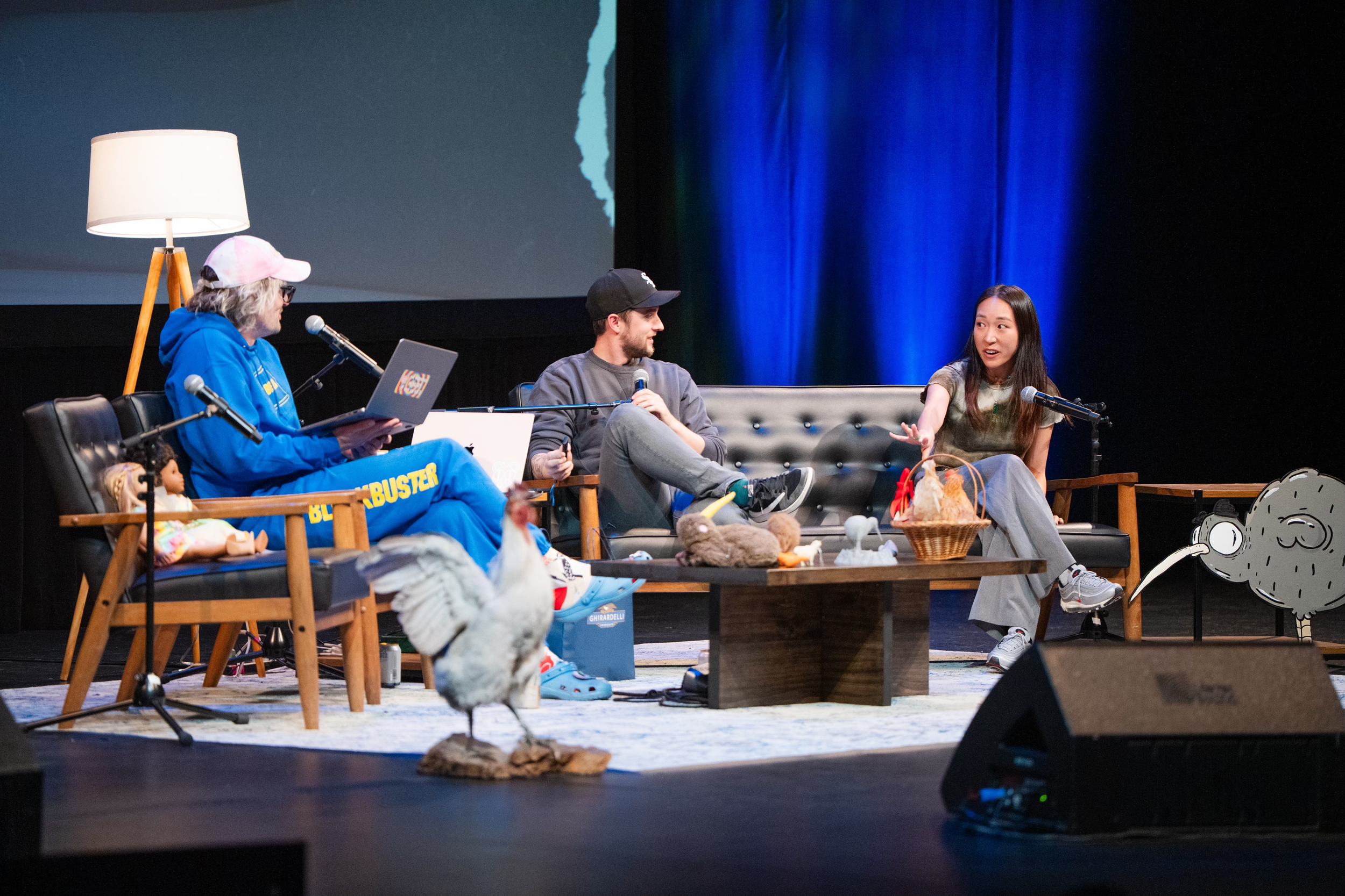 Anna Lee speaking on flightless bird podcast with David Farrier