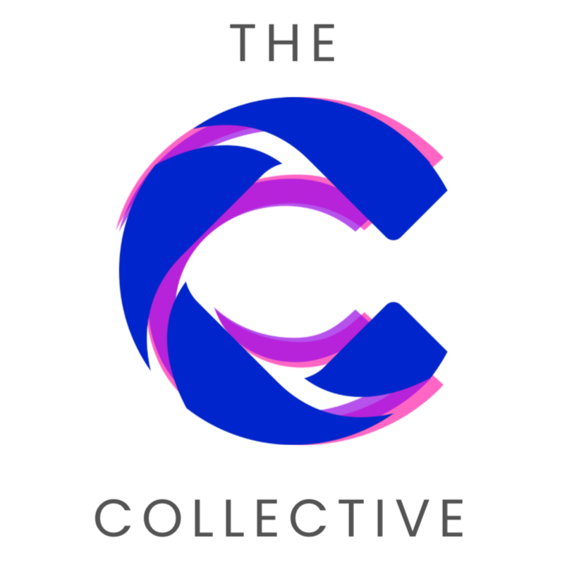 A stylized letter 'C' with overlapping blue, purple, and pink arcs, with the words 'The' above and 'Collective' below.